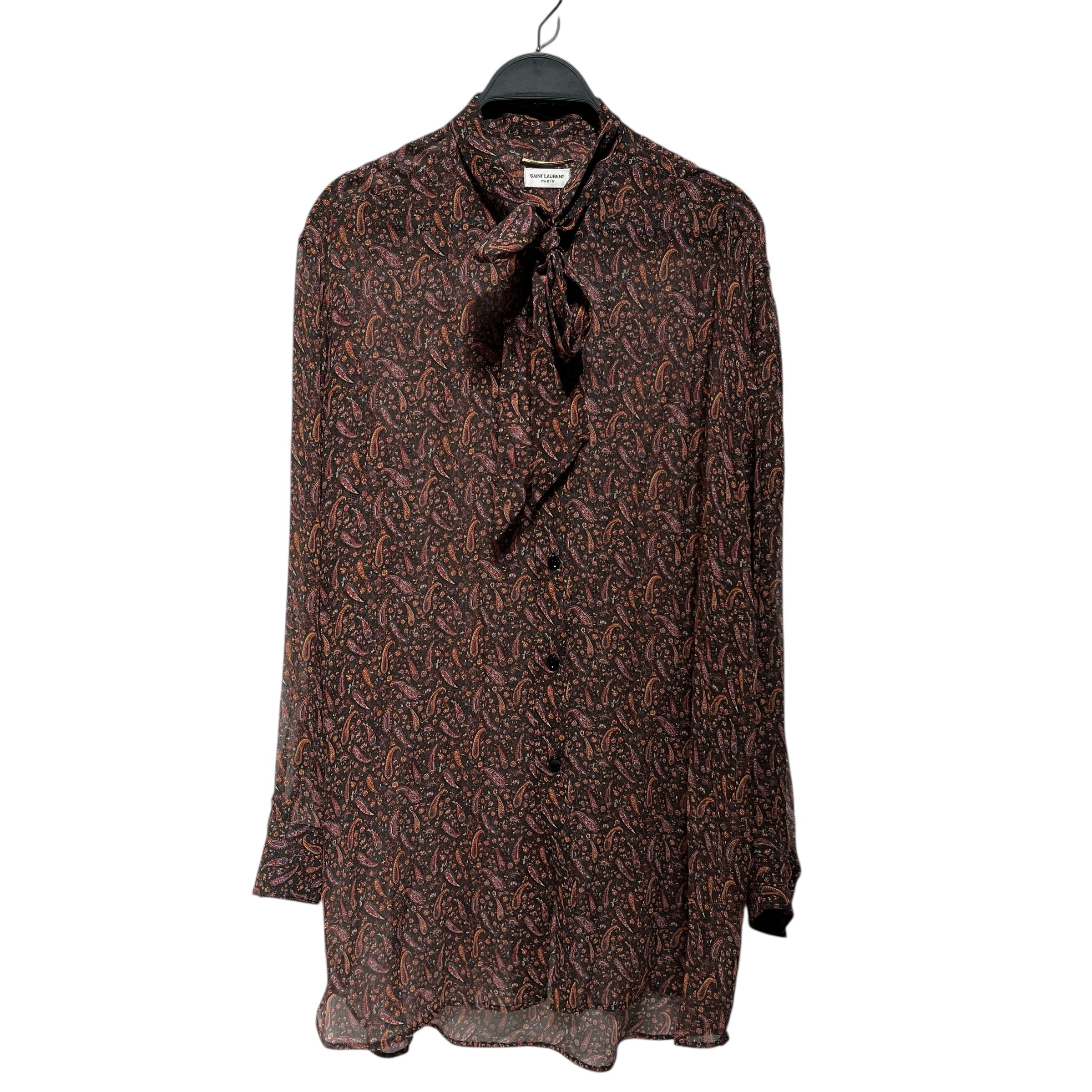 YVES SAINT LAURENT/LS Dress/42/Paisley/Silk/MLT/HEDI SLIMANE ERA PAISLEY DRESS view 1