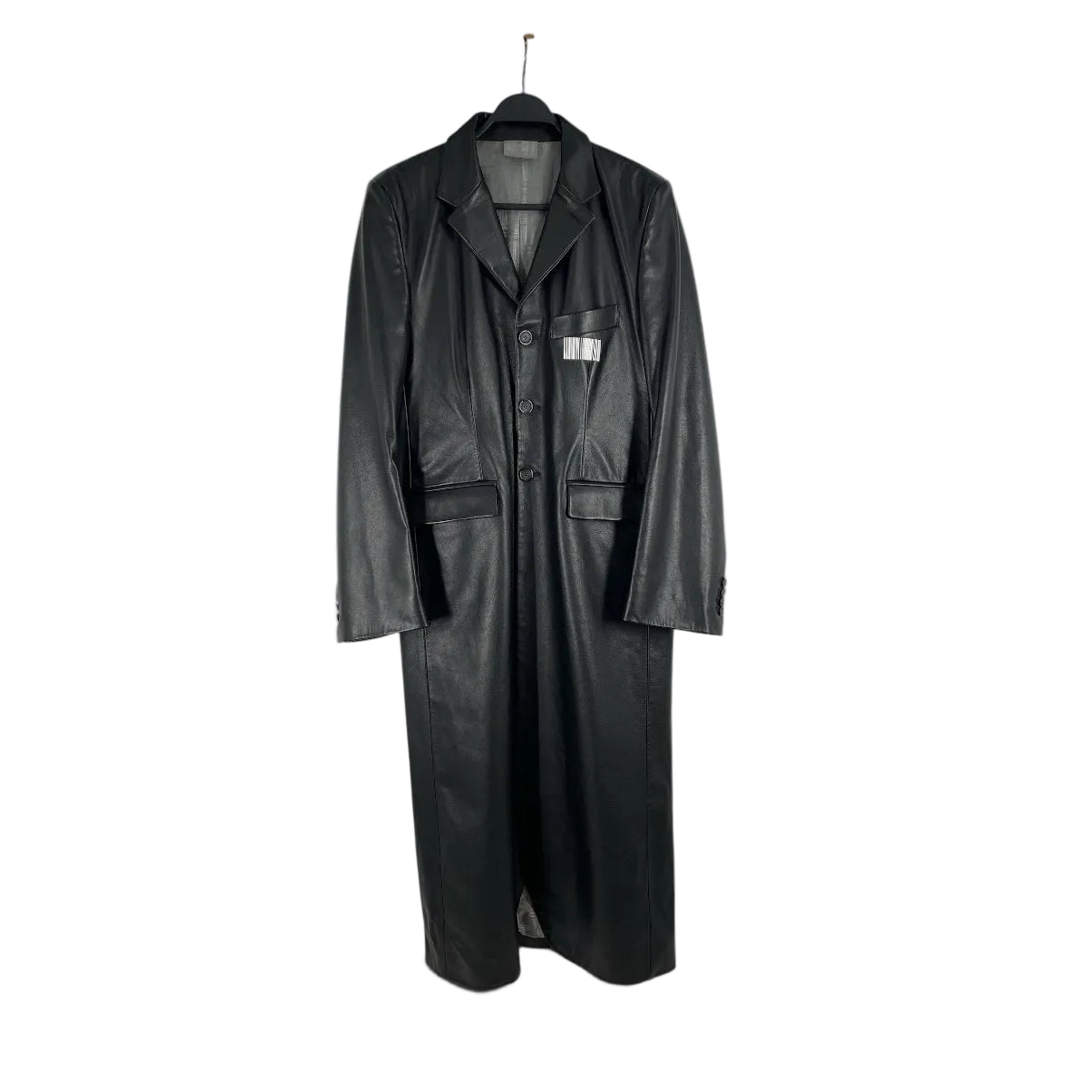 VETEMENTS/Jacket/S/Sheepskin/BLK/leather coat view 1