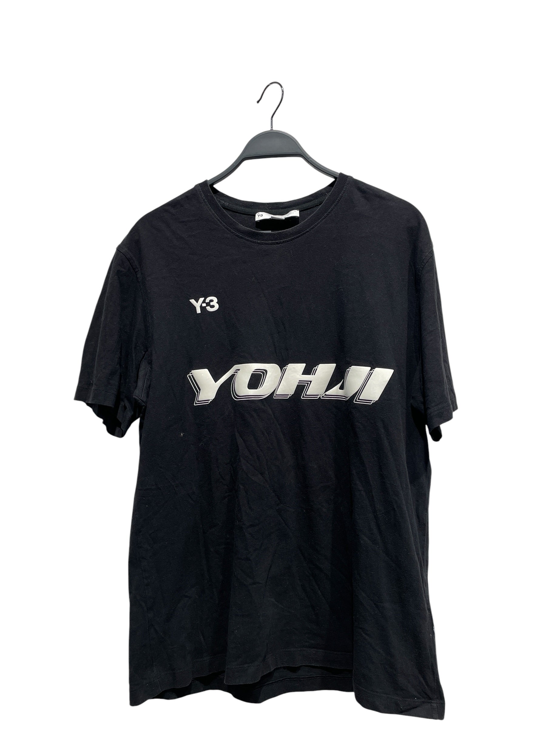 Y-3/T-Shirt/L/Cotton/BLK/Black Yohji Rubber Logo Shirt view 1