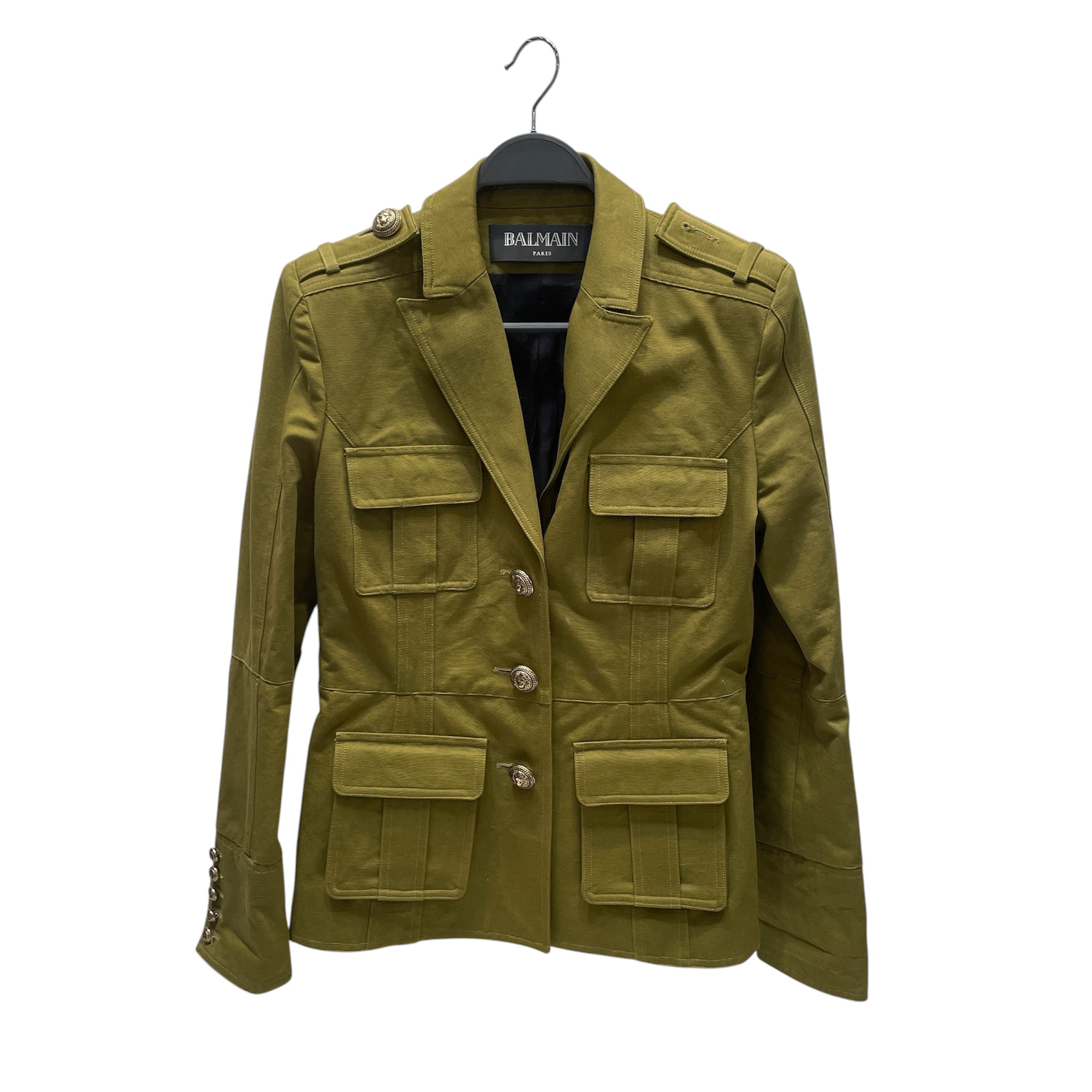 BALMAIN/Jacket/42/Cotton/GRN/TWILL/ W PIN view 1
