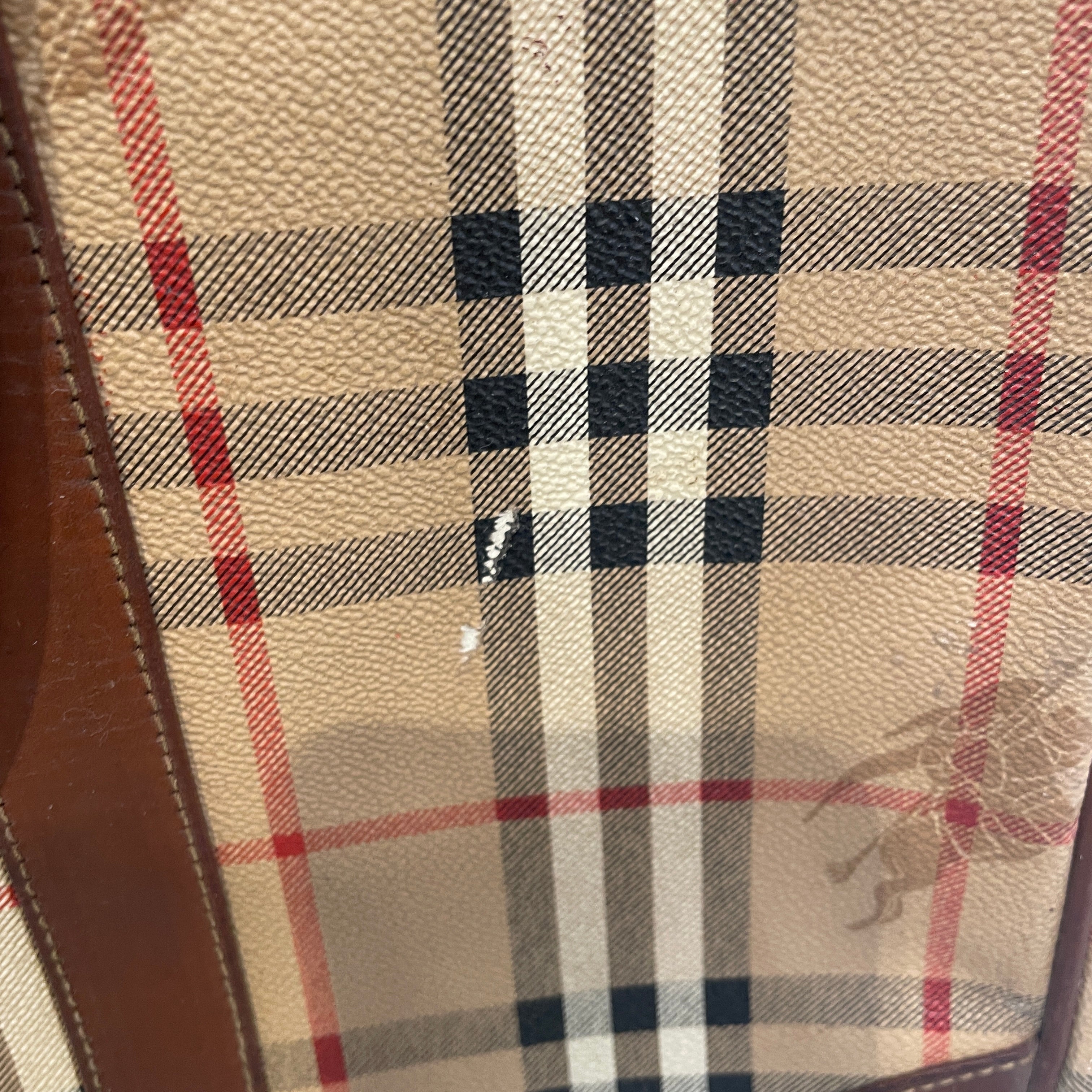 BURBERRYS/Briefcase/Hombre Check/Leather/BEG/vintage view 7