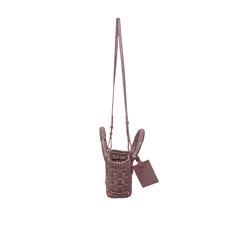 BALENCIAGA/Cross Body Bag/Glitter/PNK/XXS BISTRO BASKET