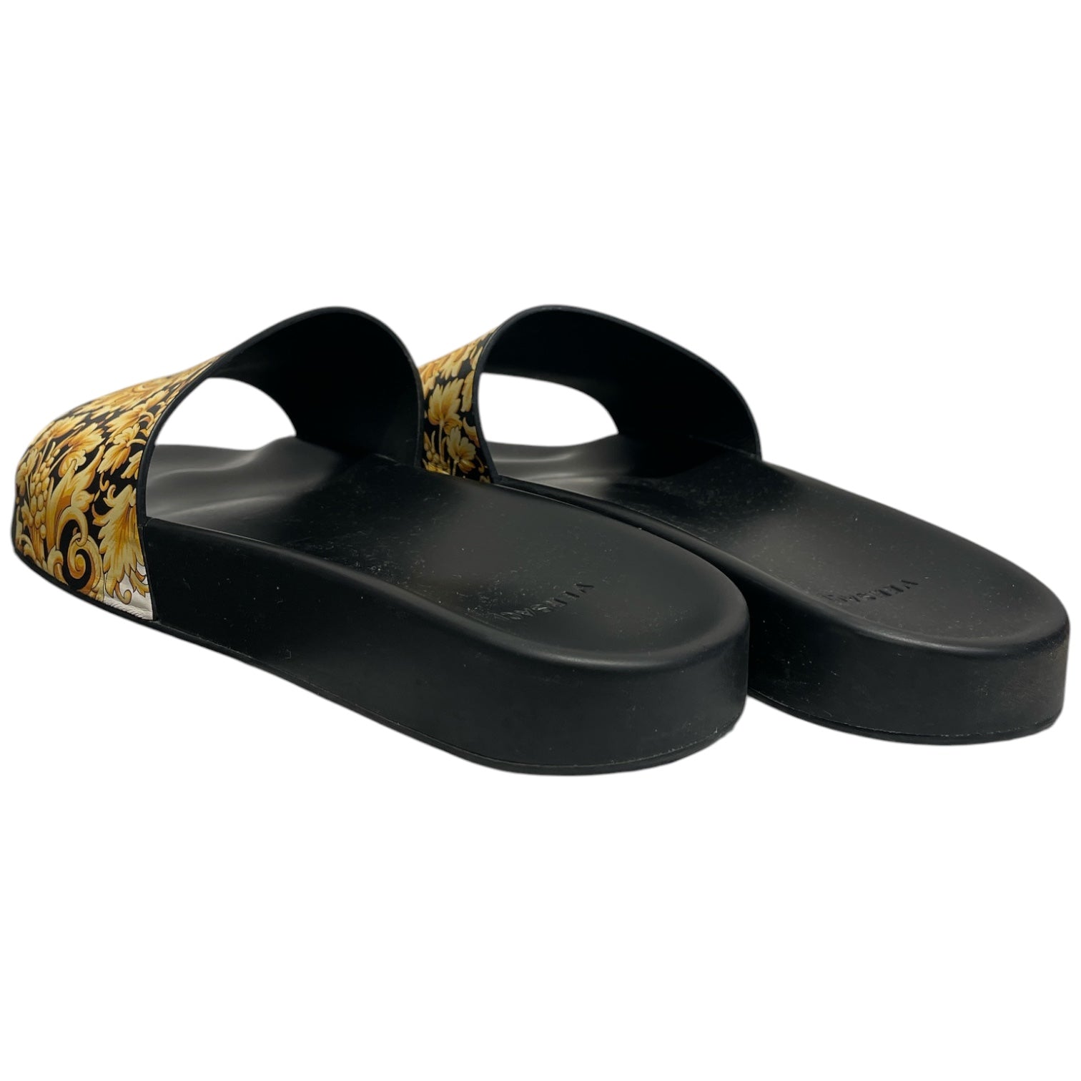 VERSACE/Sandals/EU 45/All Over Print/Leather/GLD/MEDUSA PRINT SLIDES view 2