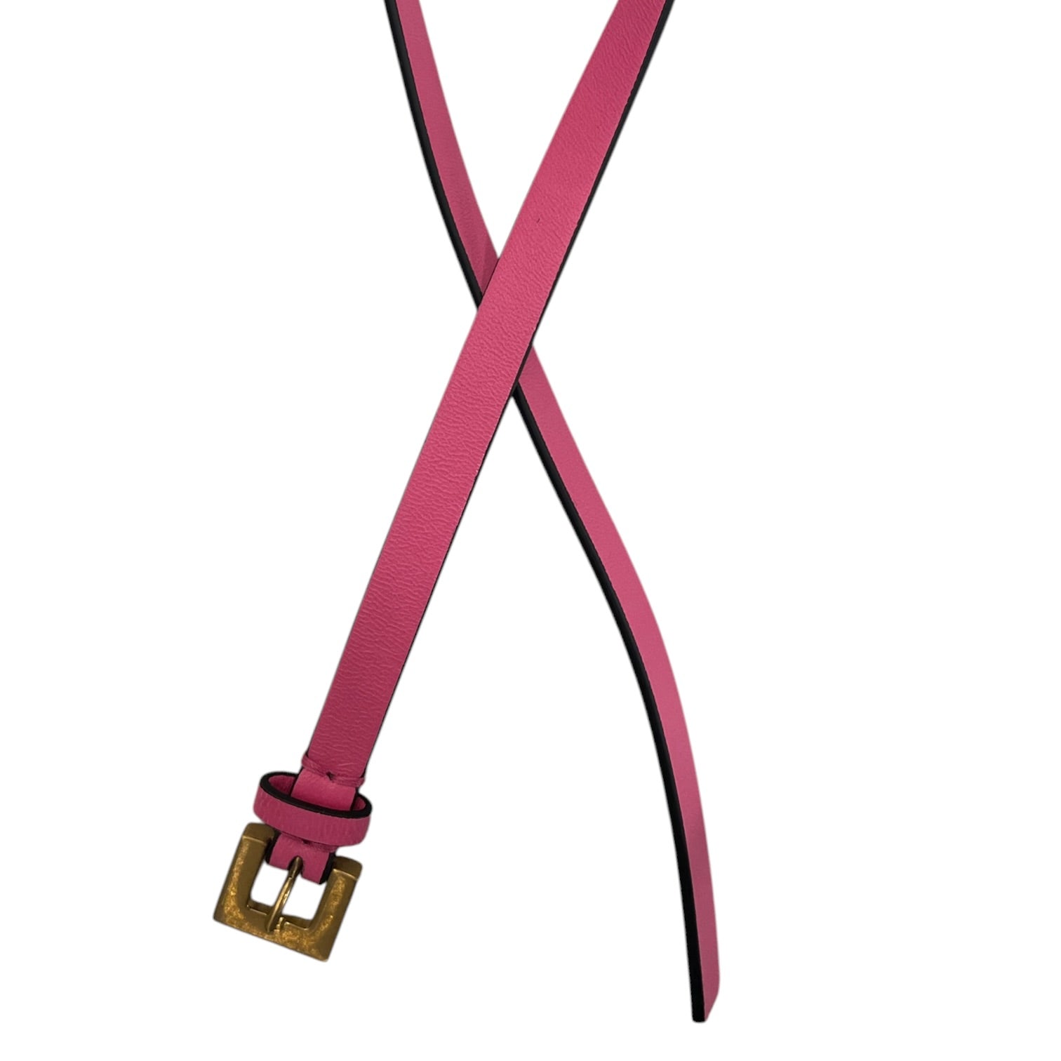 VALENTINO GARAVANI/Belt/Leather/PNK/L's/GLD BUCKLE BELT view 2