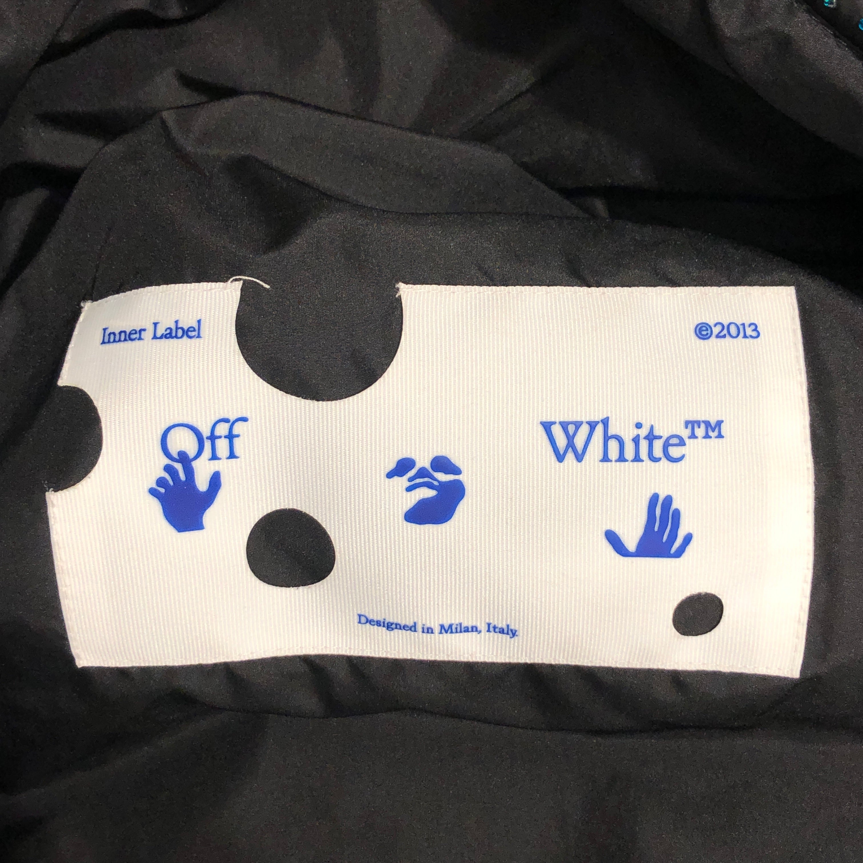 OFF-WHITE/Puffer Vest/M/Polka dot/Polyester/BLK/ view 6