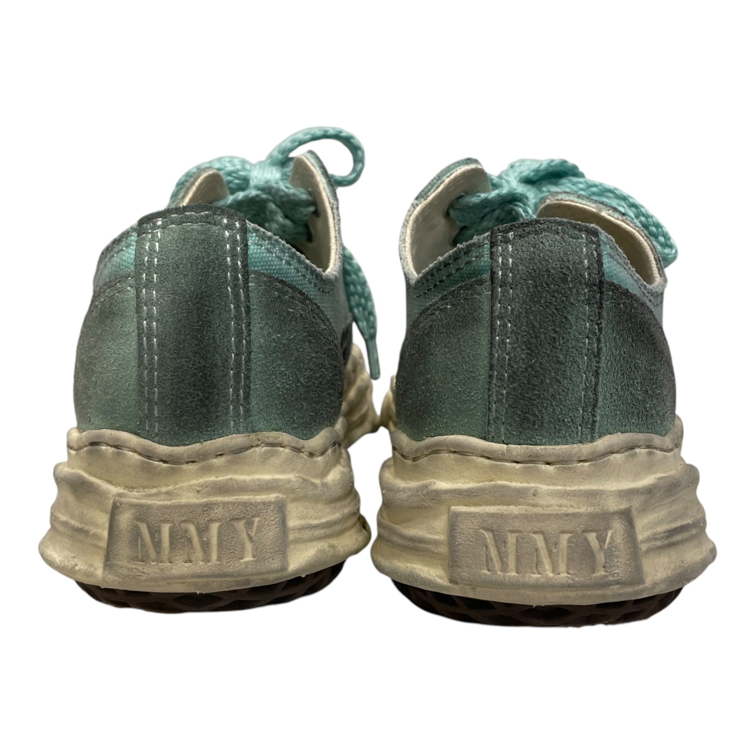 MAISONMIHARA/Low-Sneakers/EU 38/Cotton/BLU/Chunky Heel/MMTEALDISTRESSEDHANKSNEAKER view 3