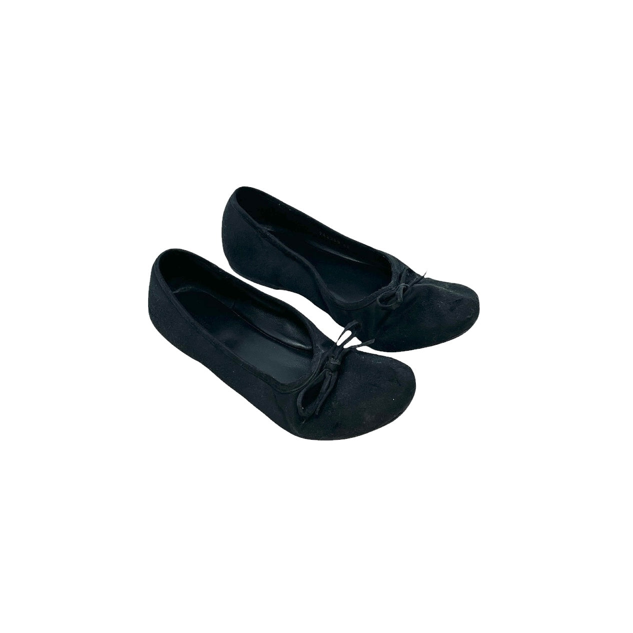 BALENCIAGA/Flat Shoes/EU 42/BLK/DISTRESSED SATIN LEOPOLD FLATS view 1
