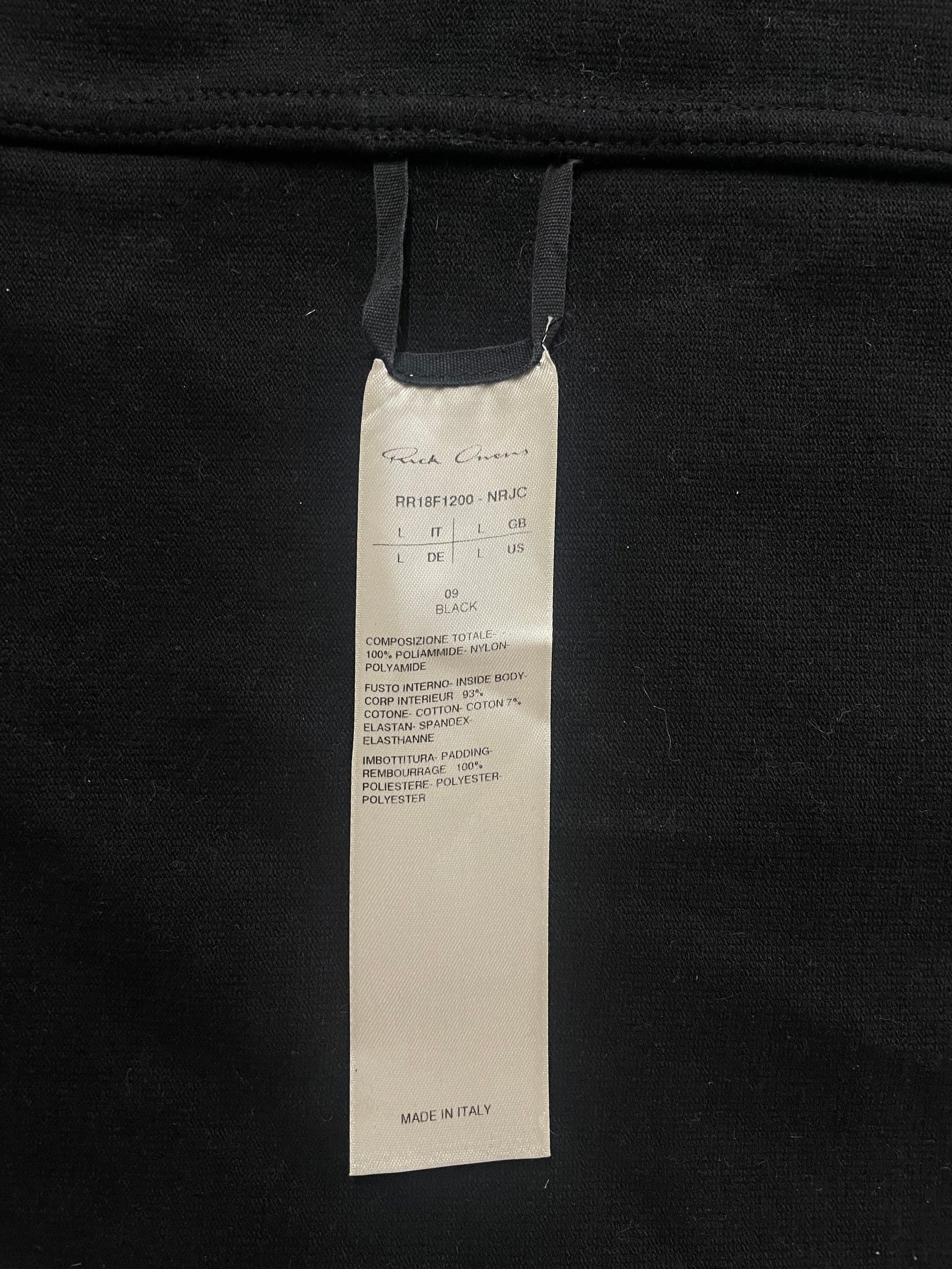 Rick Owens/Jacket/L/Polyester/BLK/SISYPHUS FW18 view 7