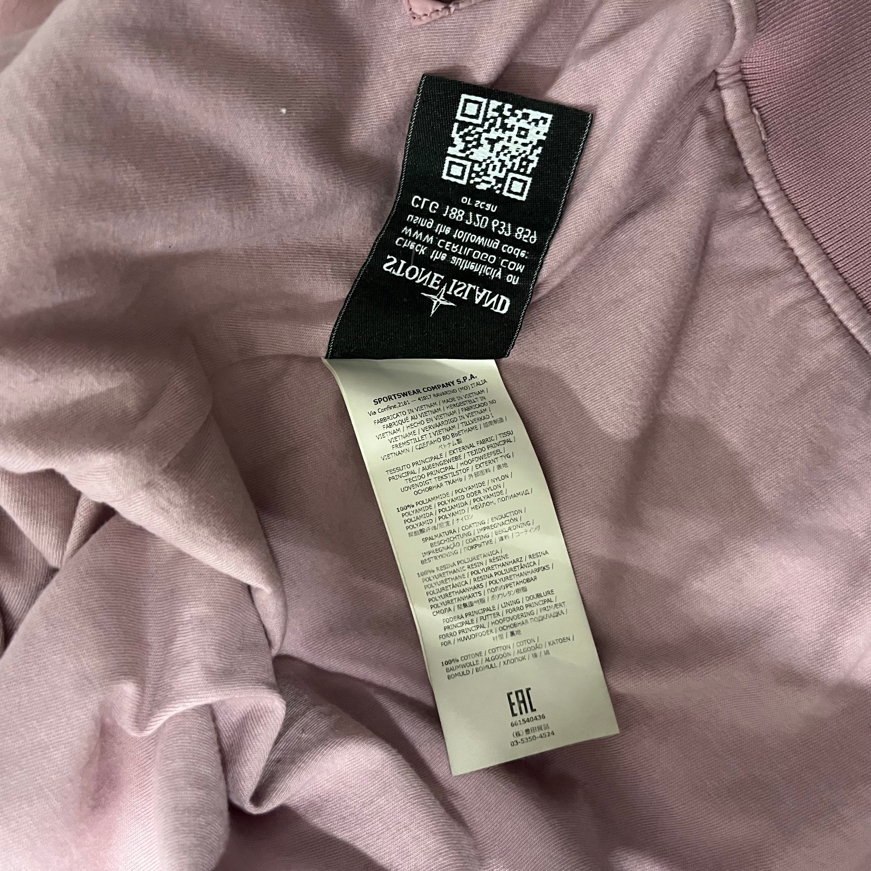 STONE ISLAND/Quilted Jkt/S/Nylon/PNK/crinkle bomber view 8