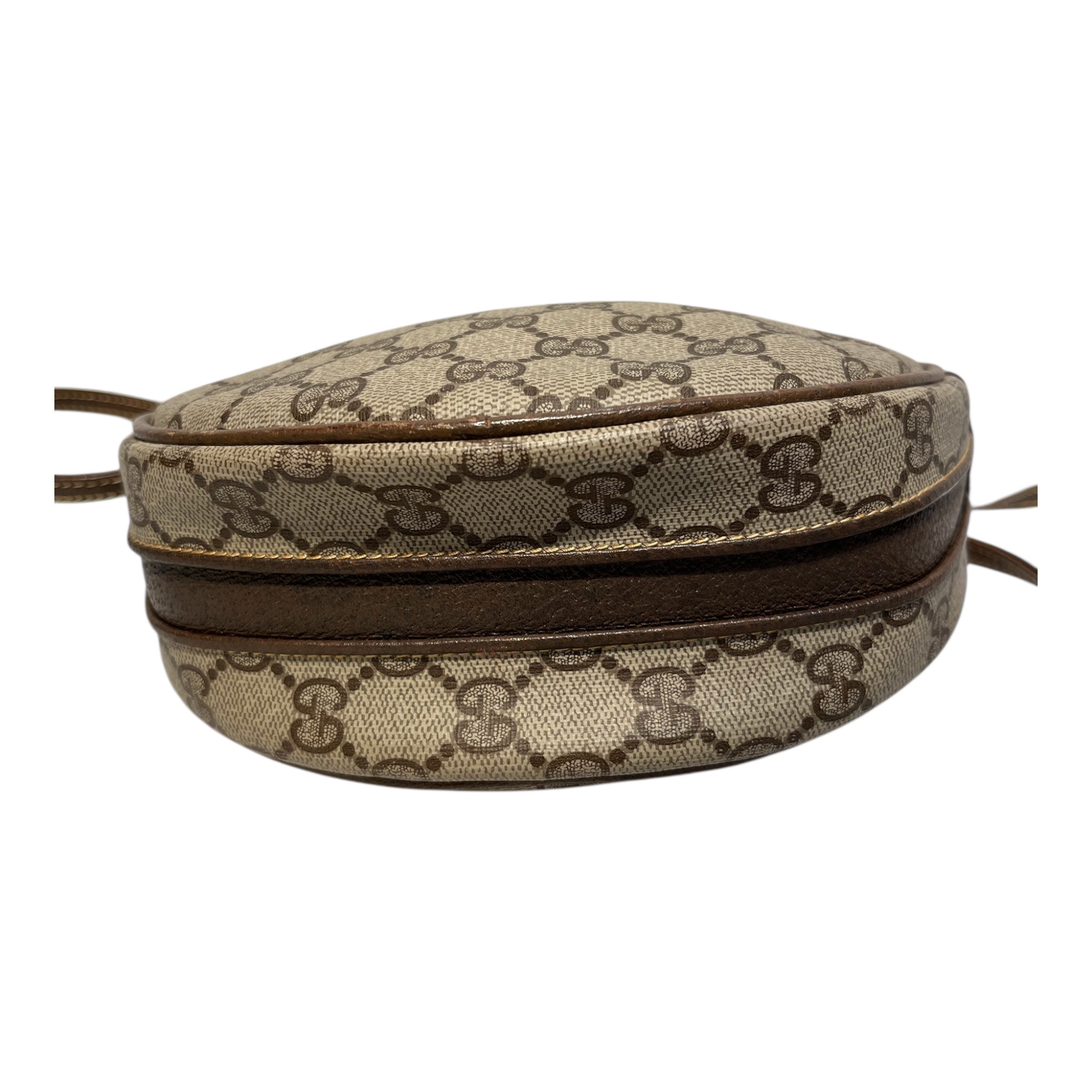 GUCCI/Cross Body Bag/Monogram/Tweed/KHK/Circle/Old Gucci view 5