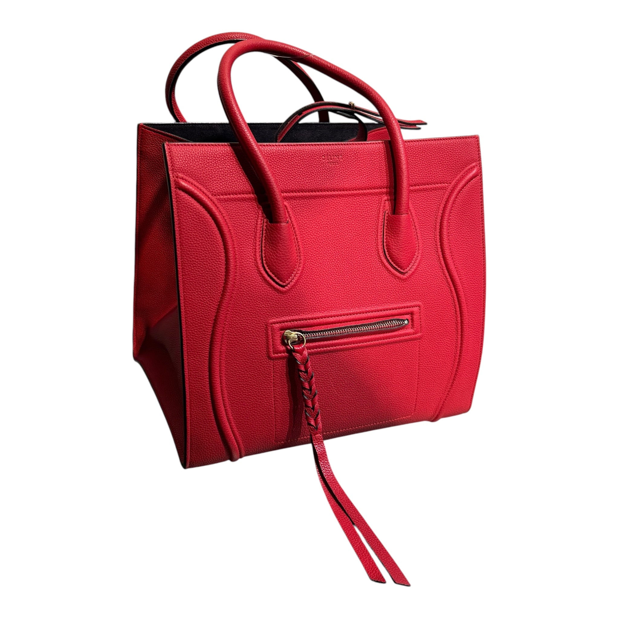CELINE/Luggage/Leather/RED/luggage mini red view 6