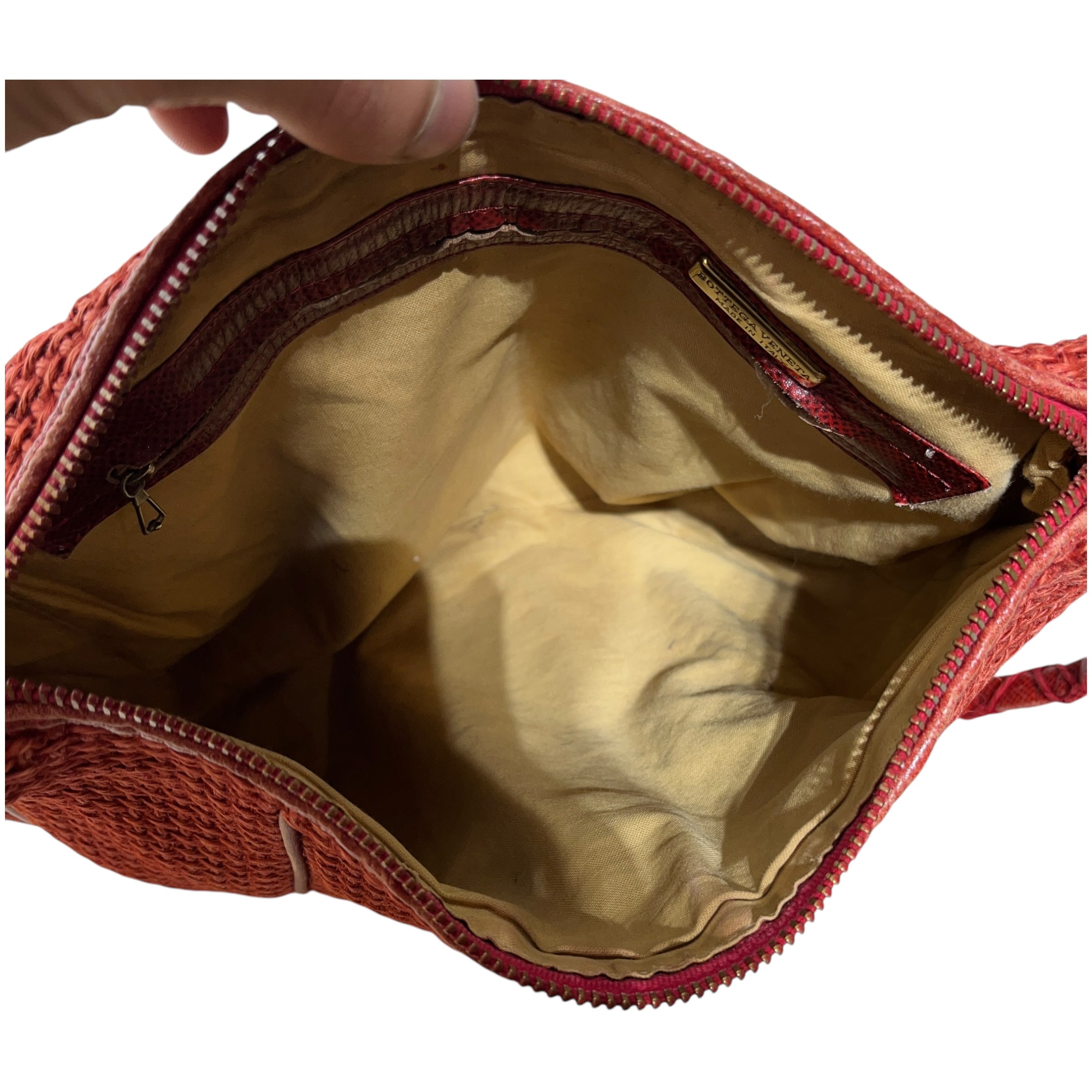 BOTTEGA VENETA/Cross Body Bag/Tweed/RED/VINTAGE view 5