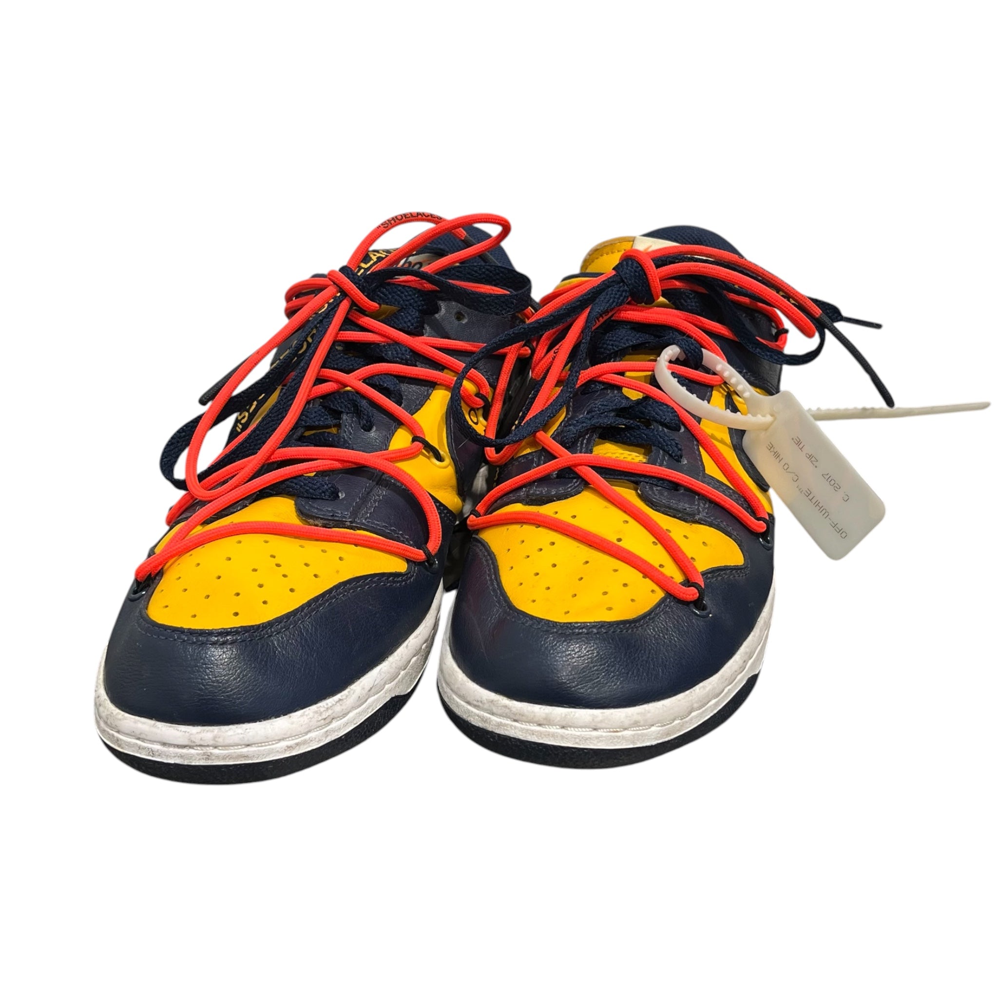 OFF-WHITE/NIKE/Low-Sneakers/US 9/Leather/NVY/nvy ylw  ct0856-700 view 4