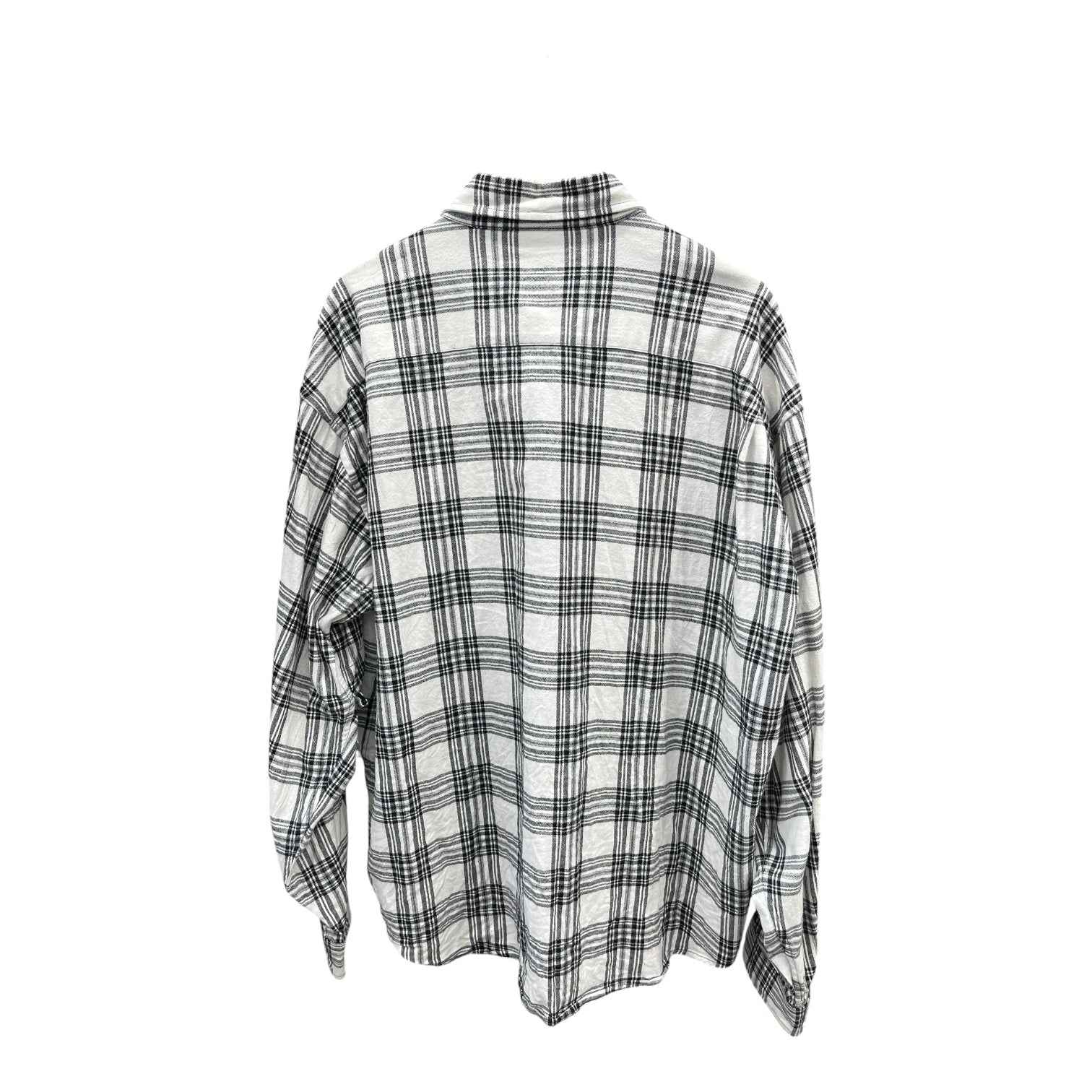 BALENCIAGA/Flannel Shirt/M/Cotton/WHT/Plaid/ view 2