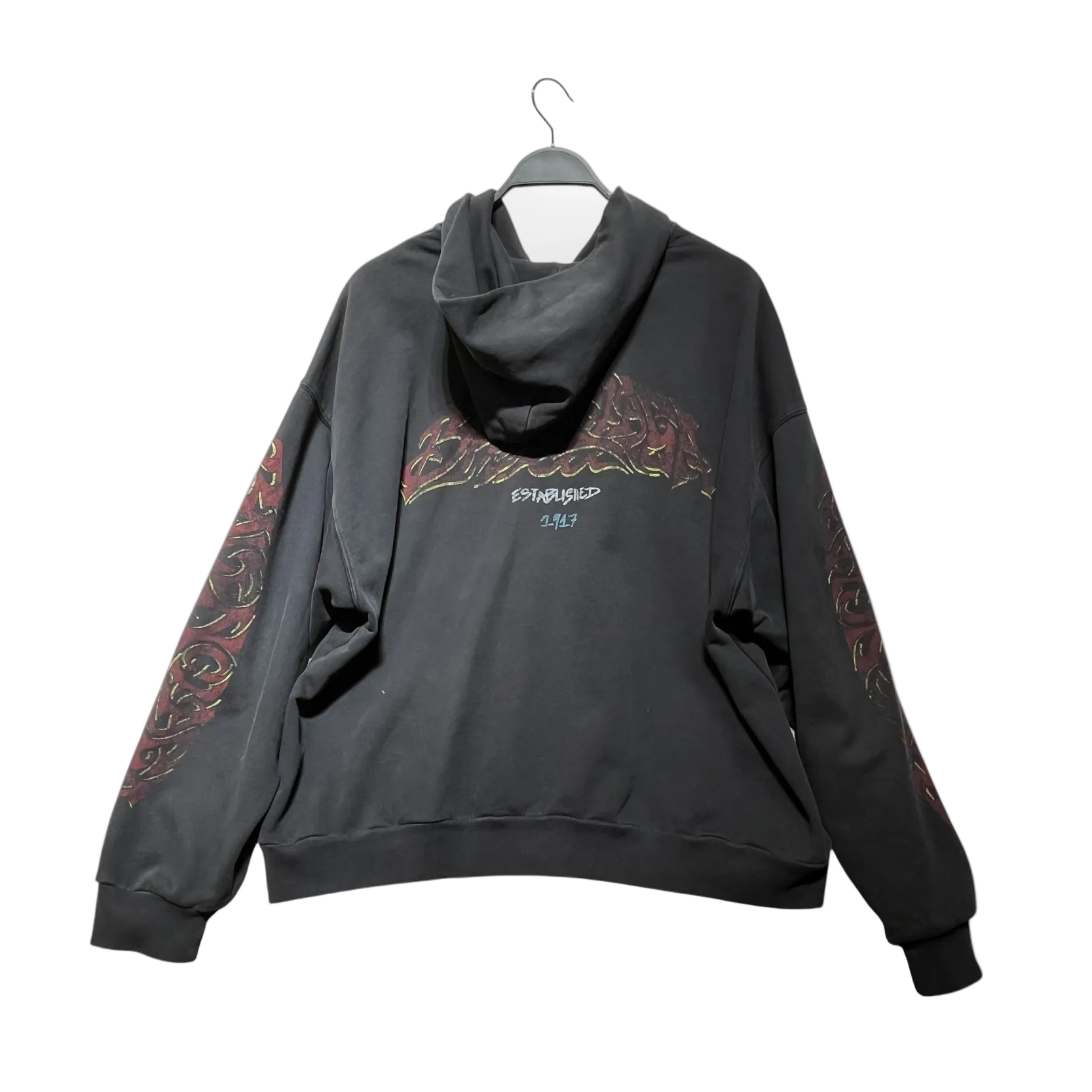 BALENCIAGA/Zip Up Hoodie/M/Cotton/BLK/Offshore view 2