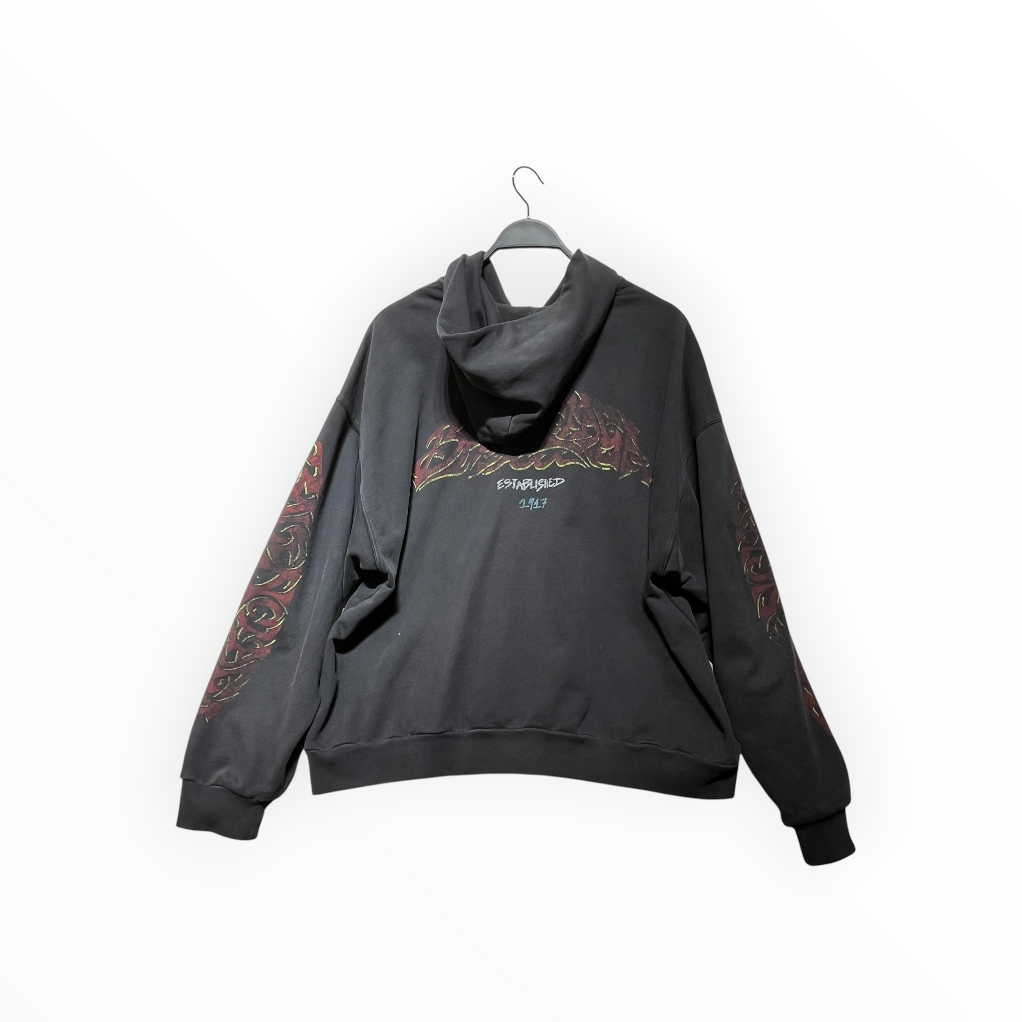 BALENCIAGA/Zip Up Hoodie/M/Cotton/BLK/Offshore view 2