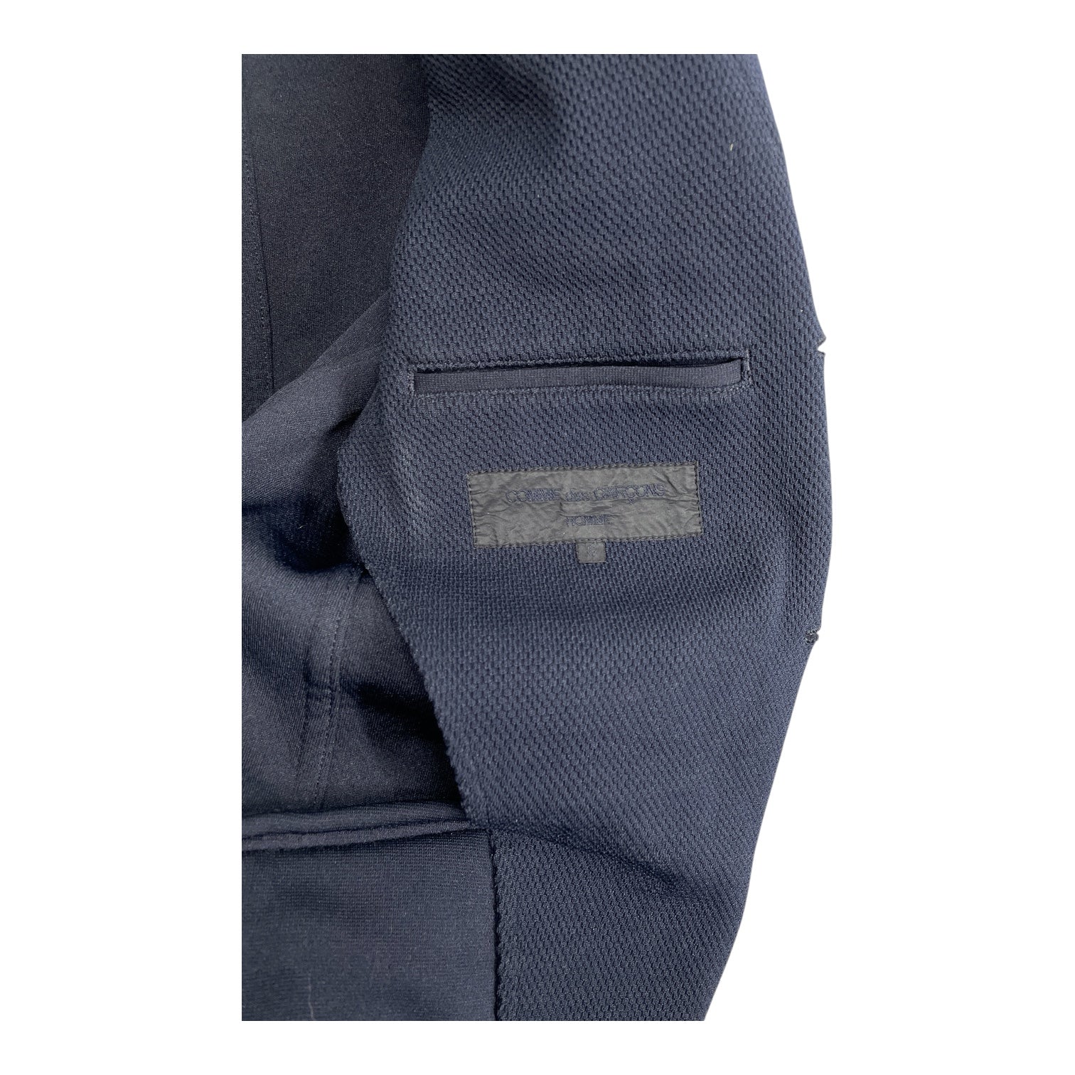 COMME des GARCONS/Tailored Jkt/S/Polyester/NVY/FLAP PKTS/3 BUTTON/HF-J031 view 3