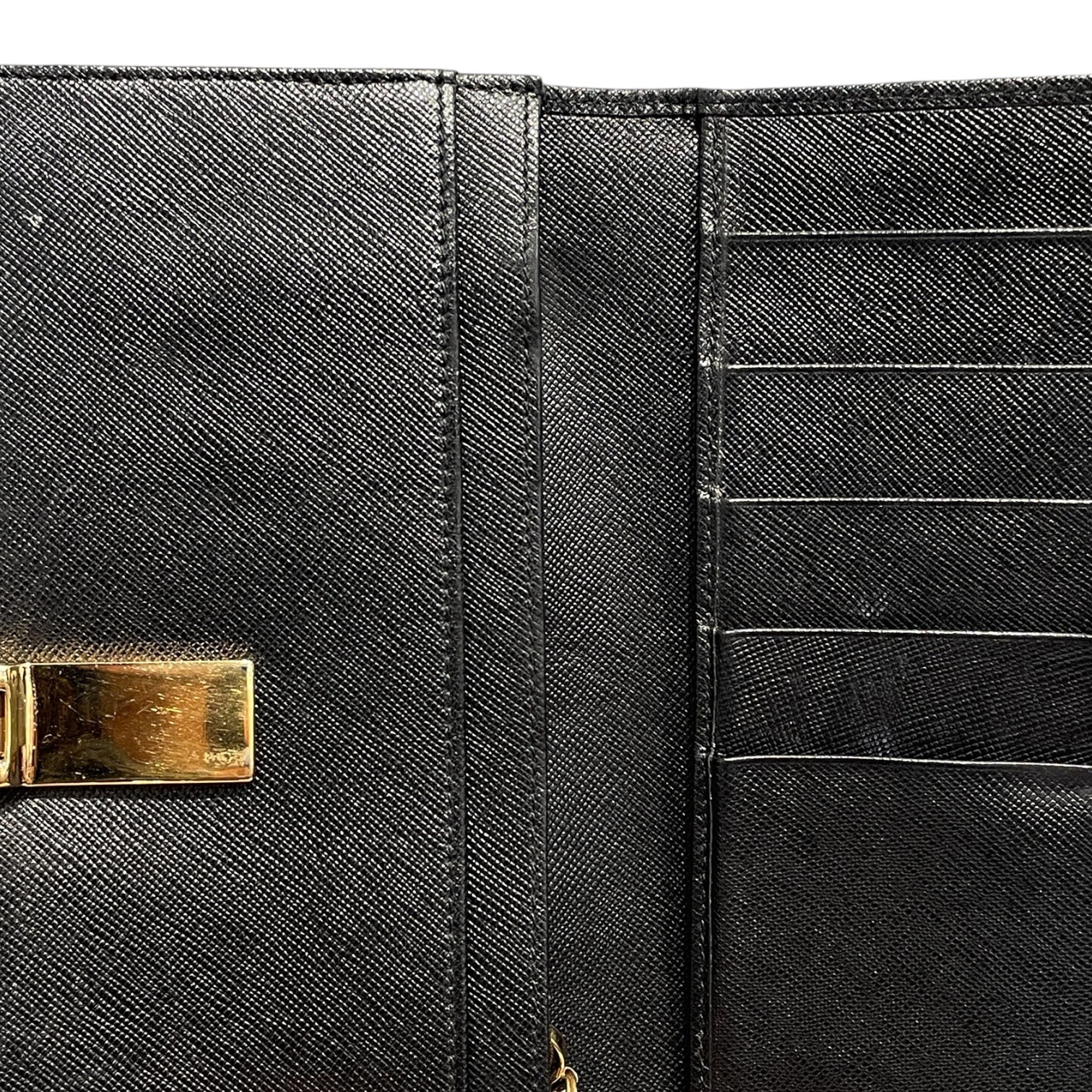 Salvatore Ferragamo/Long Wallet/Leather/BLK/L's/Gancini Continental Wallet view 6