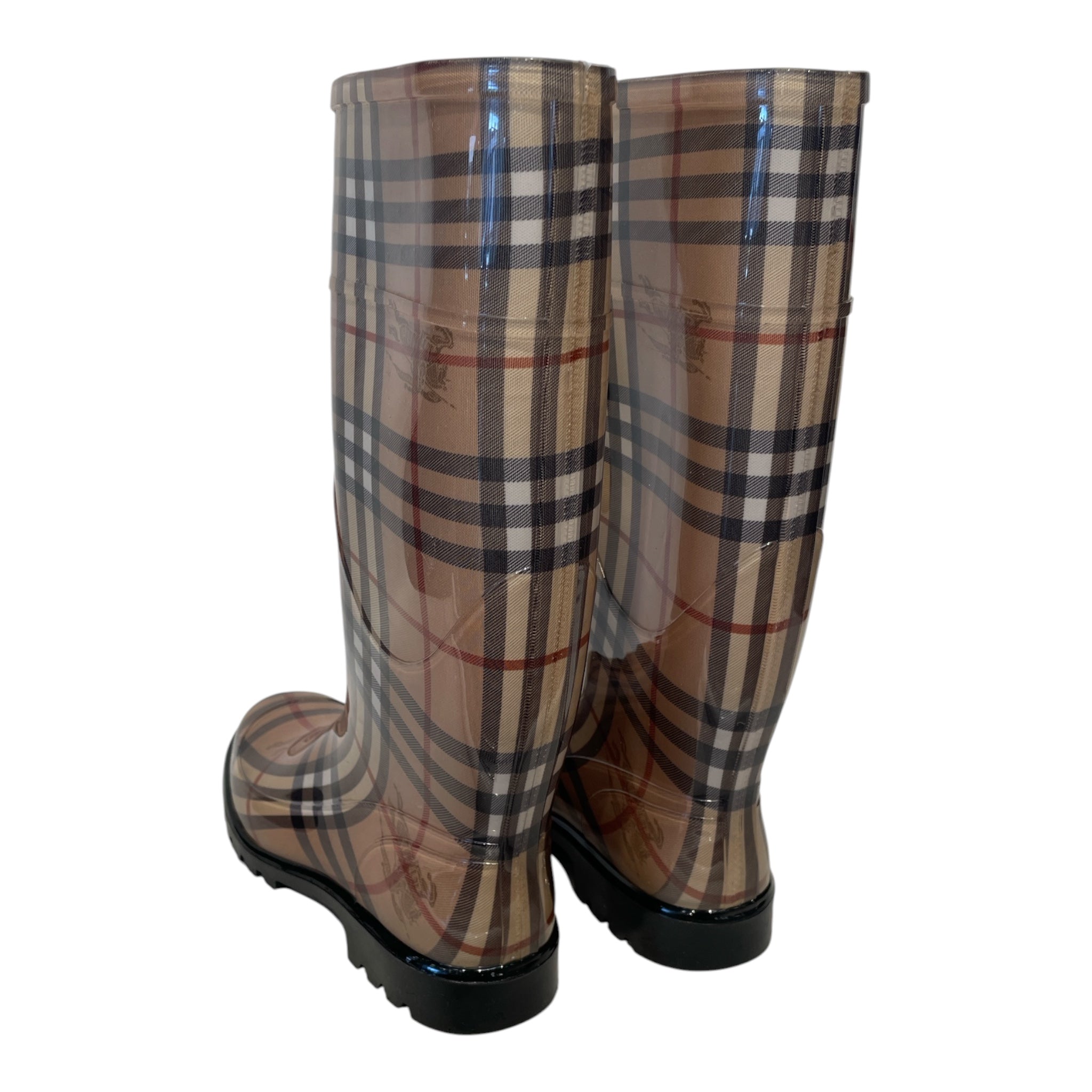 BURBERRY/Rain Boots/EU 40/Plaid/BRW/HAYMARKET CHECK RAINBOOTS view 2