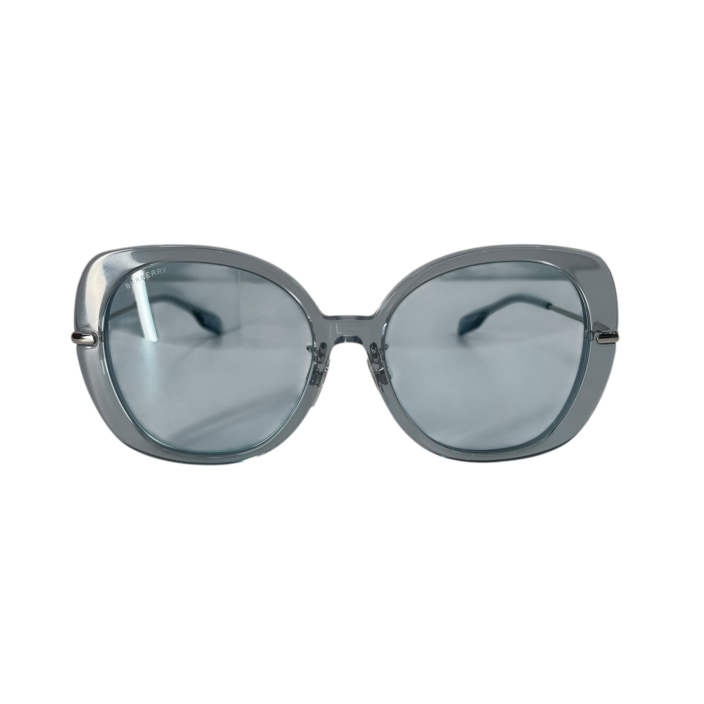 BURBERRY/Sunglasses/Plastic/BLU/CLEAR FRAME BEADS ON SIDE view 1