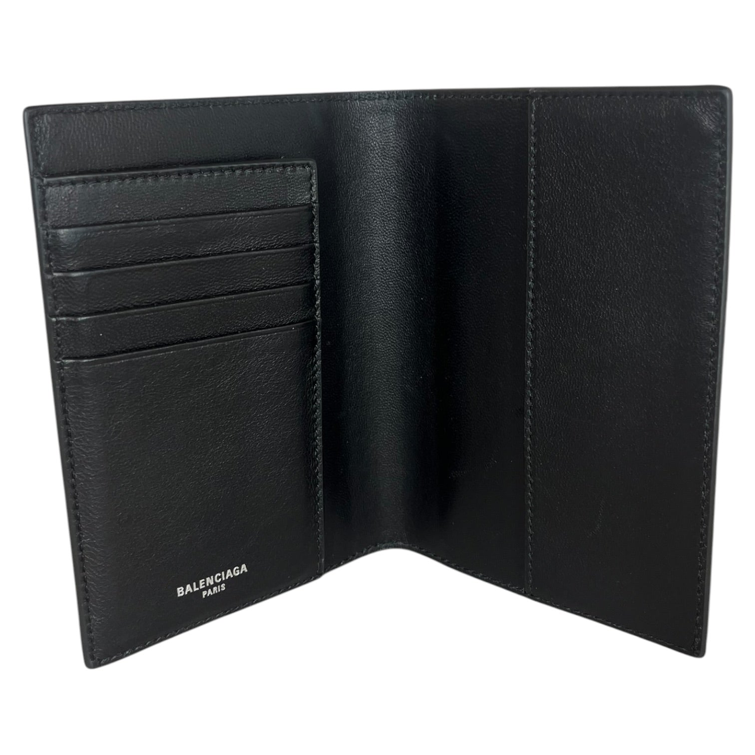 BALENCIAGA/Bifold Wallet/Graphic/Leather/BLK/M's/Passport Wallet view 4