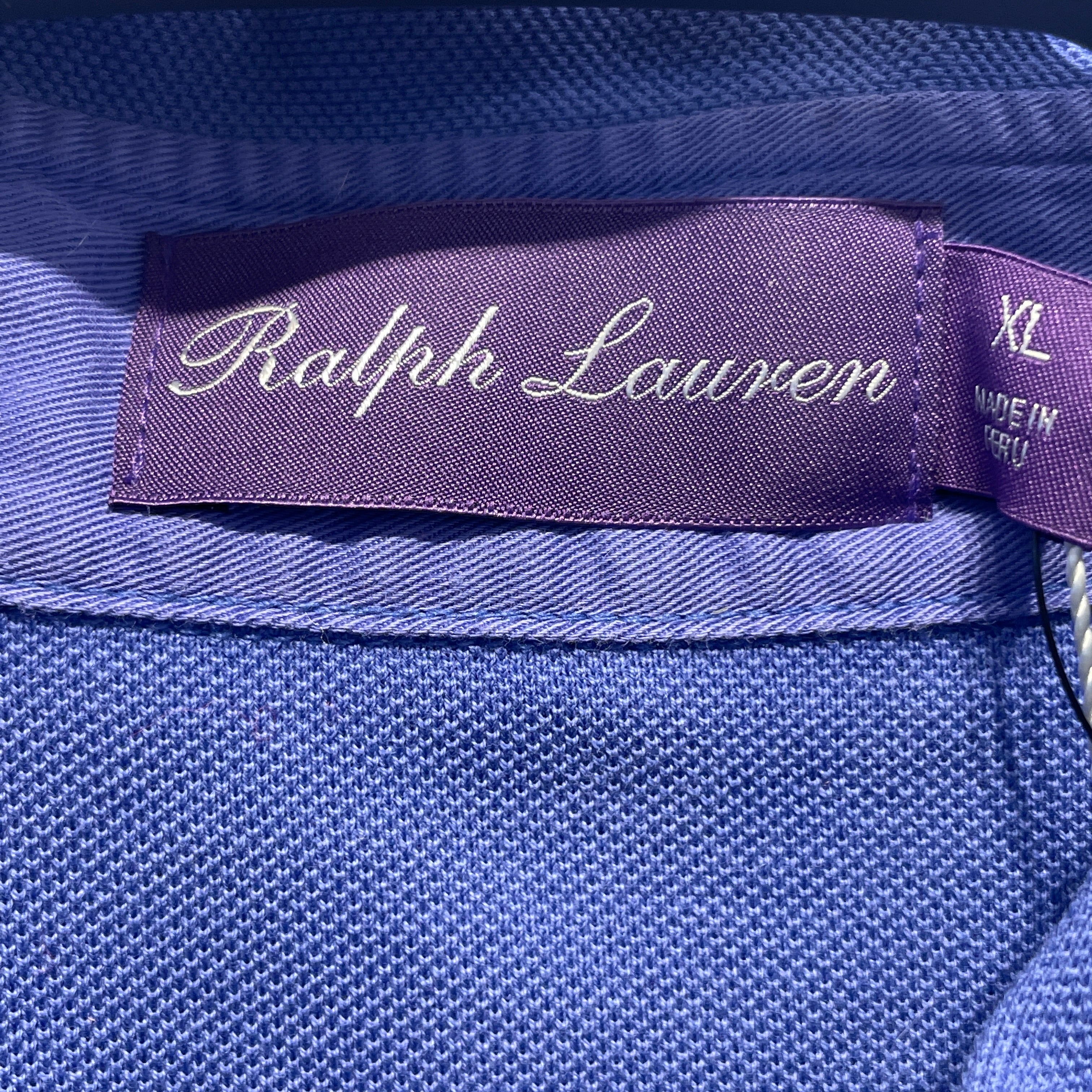 RALPH LAUREN PURPLE LABEL/LS T-Shirt/XL/Cotton/BLU/PURPLE L/S POLO view 3