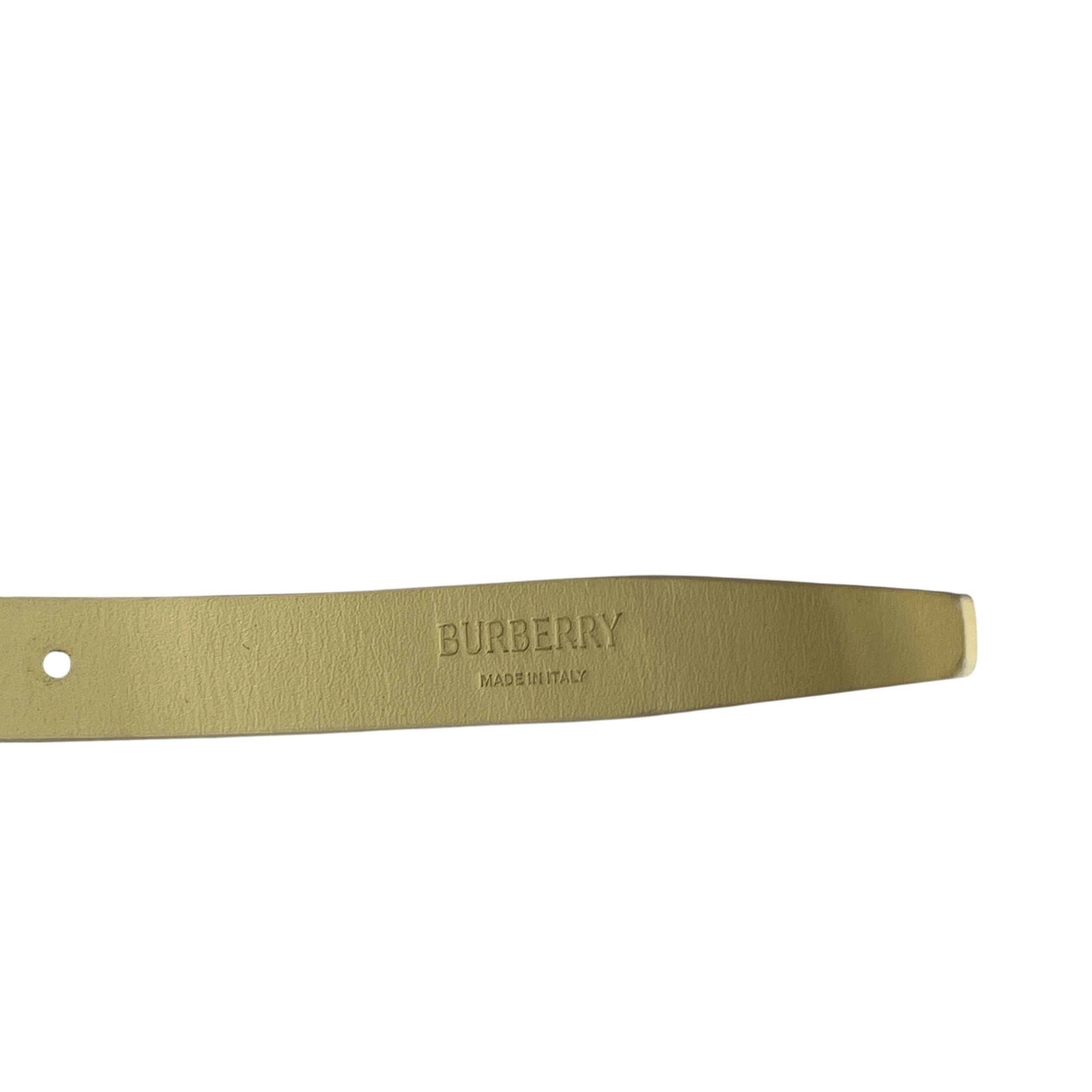 BURBERRY/Belt/Leather/YEL/L's/skinny pebbled leather view 3