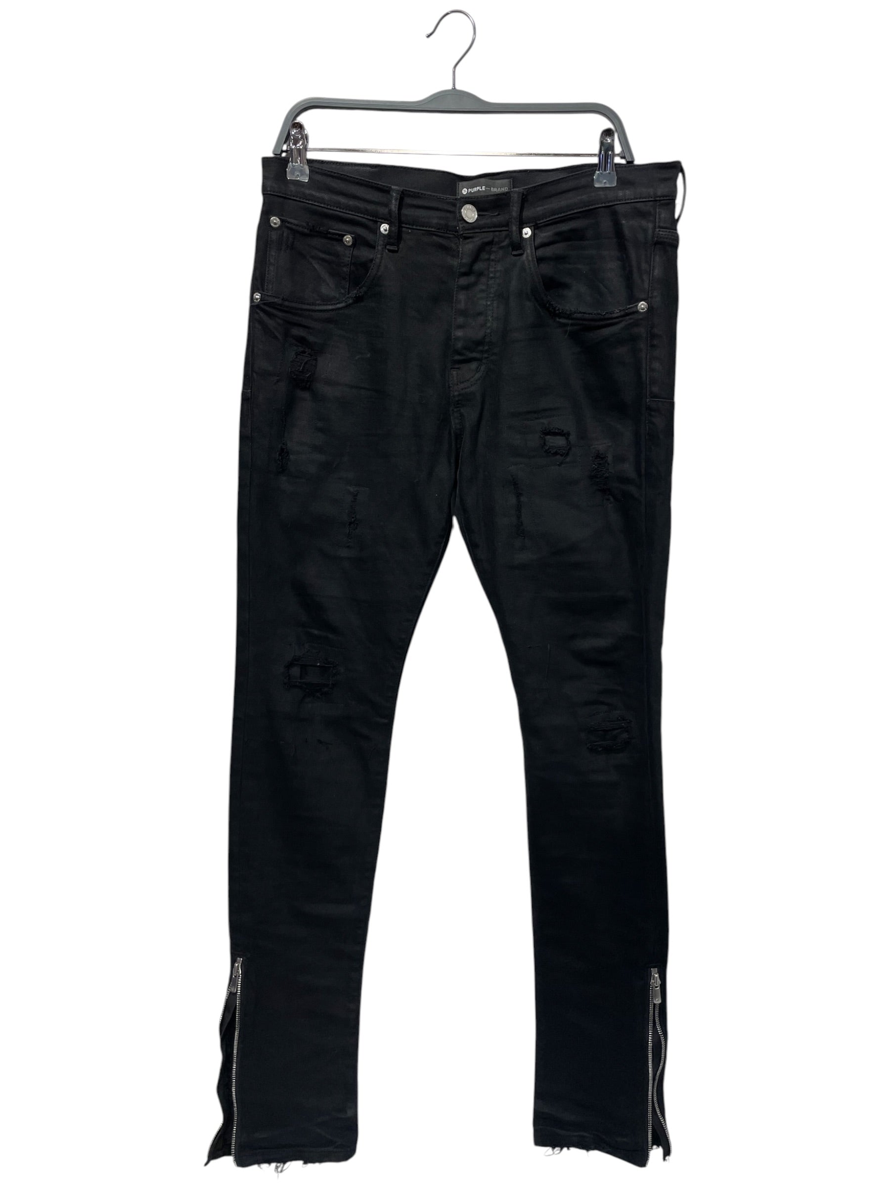 PURPLE BRAND/Skinny Pants/32/Denim/BLK/ZIP ANKLES view 1