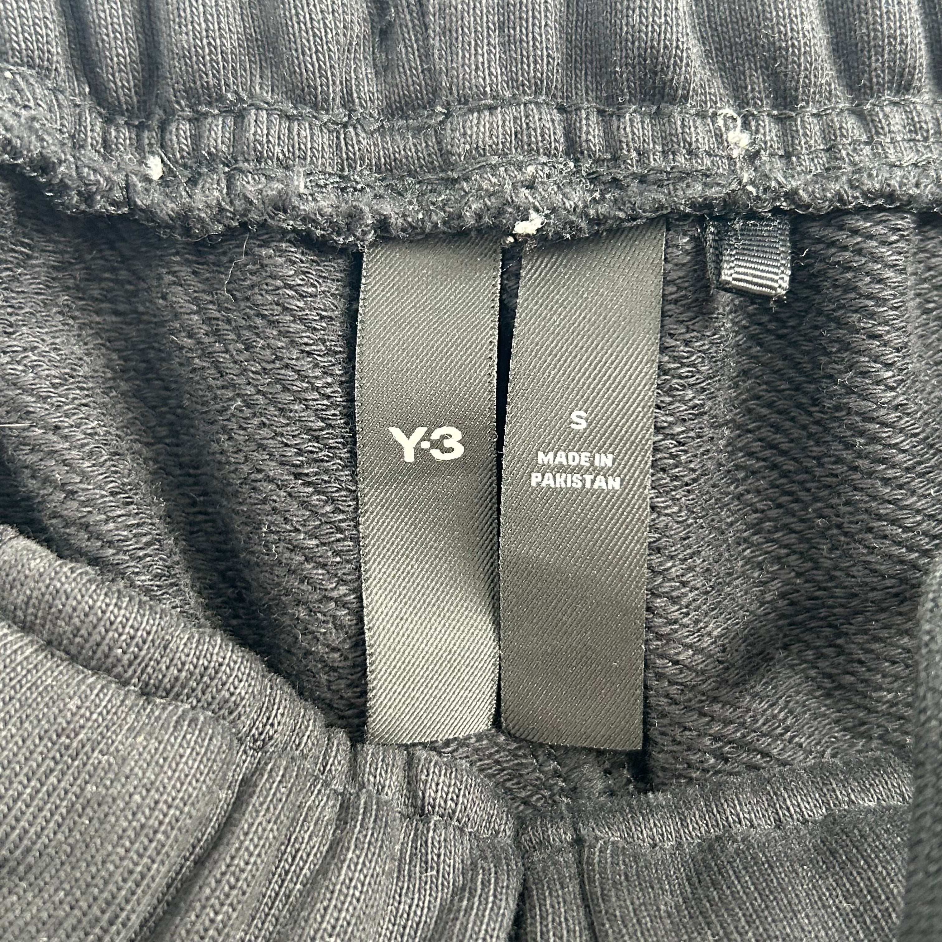 Y-3/Straight Pants/S/Cotton/BLK/EMBROIDERED SWEAT view 3