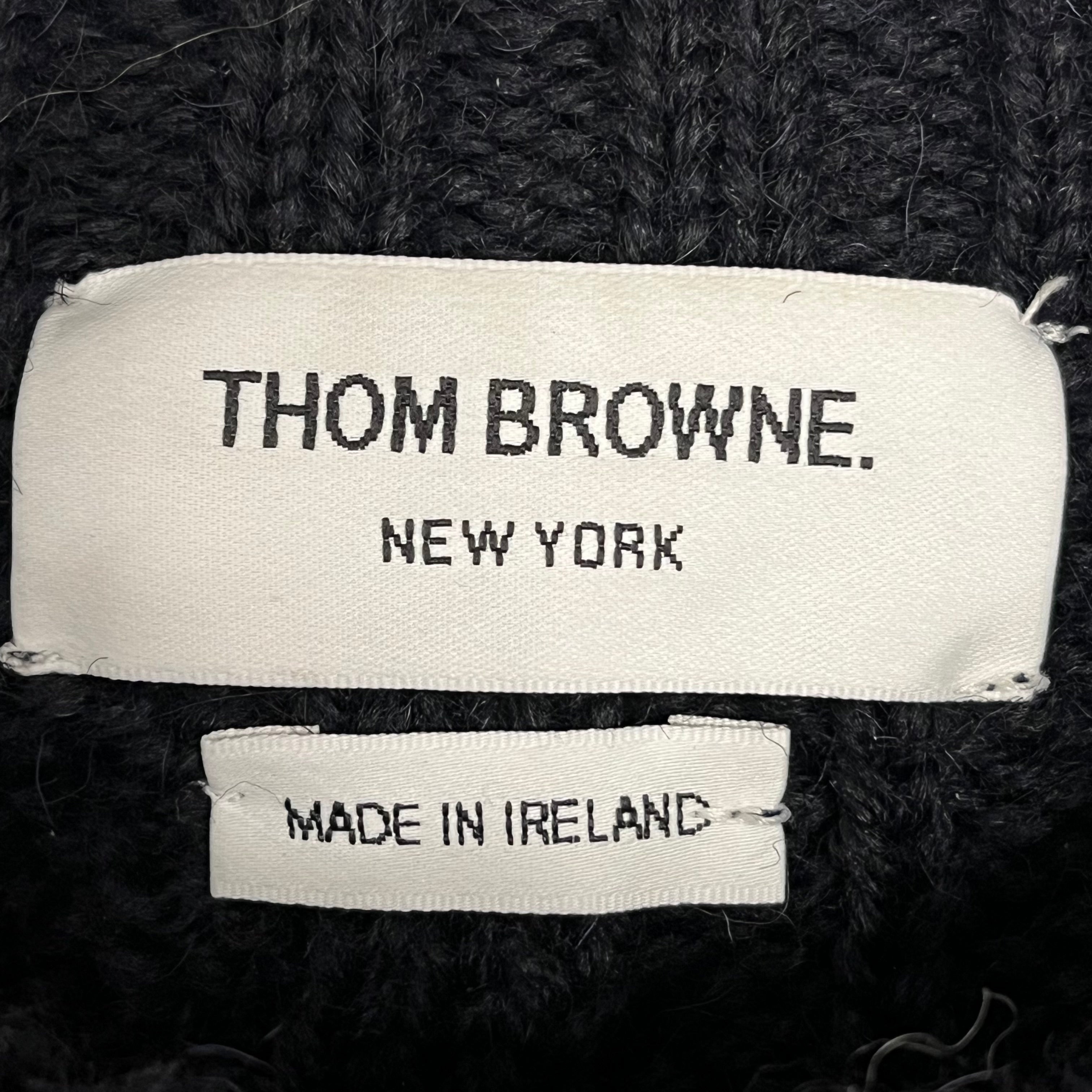 THOM BROWNE. NEW YORK/Heavy Sweater/1/NVY/ view 3