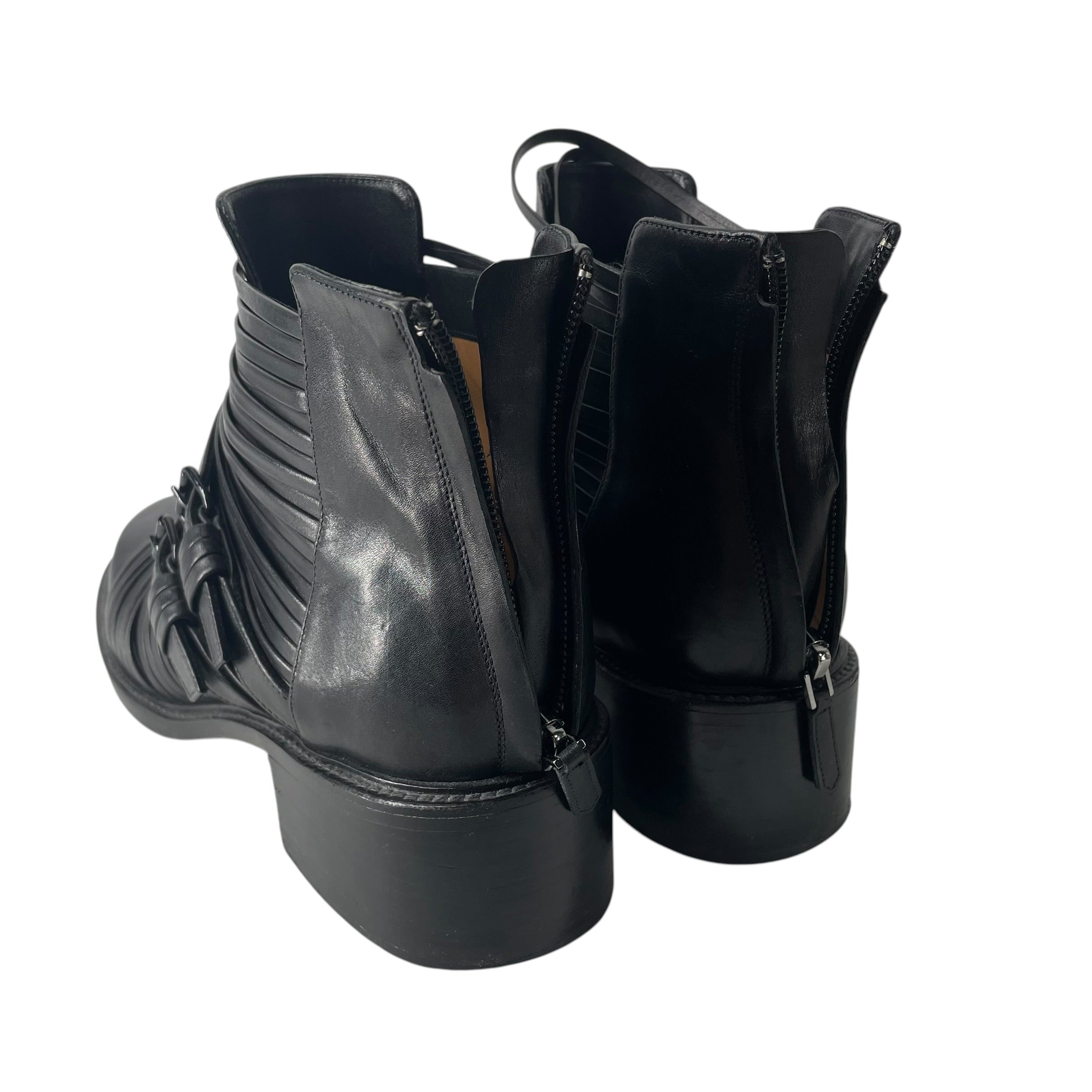 GIVENCHY/Biker Boots/US 7/Leather/BLK/LEATHER LACE AND BUCKLE view 2