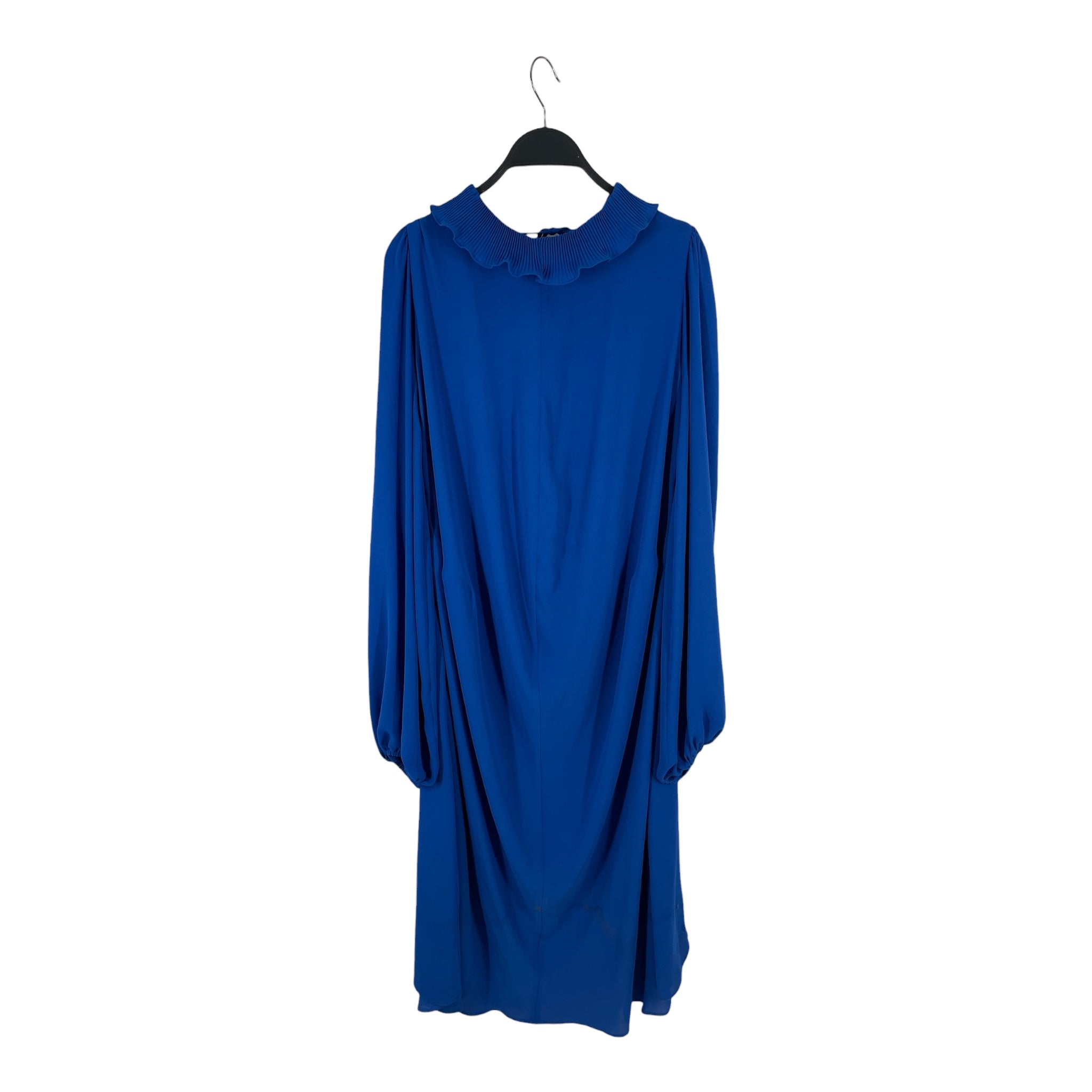 BALENCIAGA/LS Dress/38/Polyester/BLU/2016 TIE AND PLEATED COLLAR view 2
