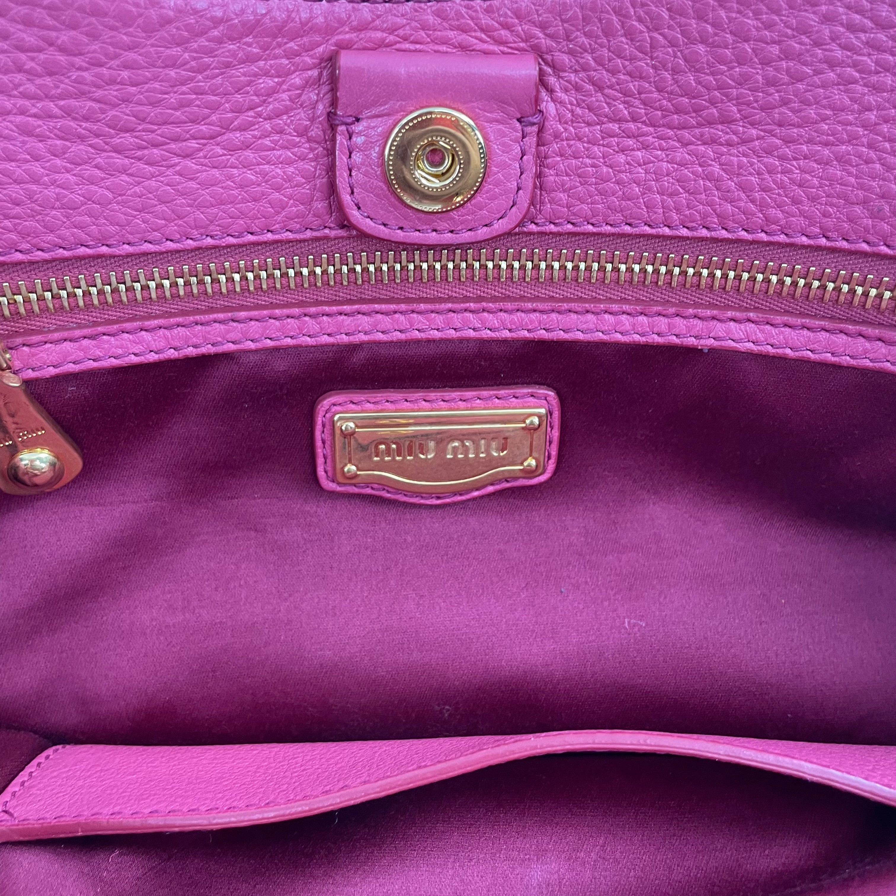 MIU MIU/Hand Bag/Leather/PNK/GOLD HARDWARE view 6
