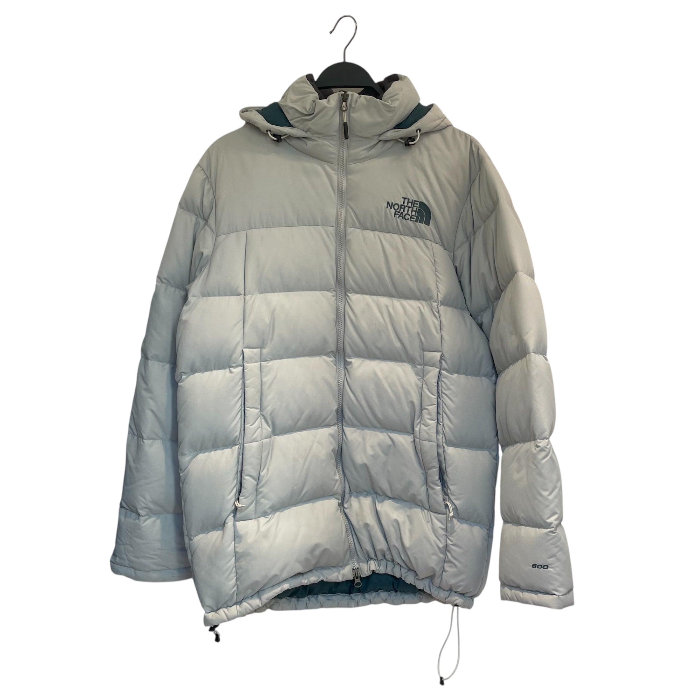 THE NORTH FACE/Puffer Jkt/M/Nylon/SLV/dark aqua inside linen view 1