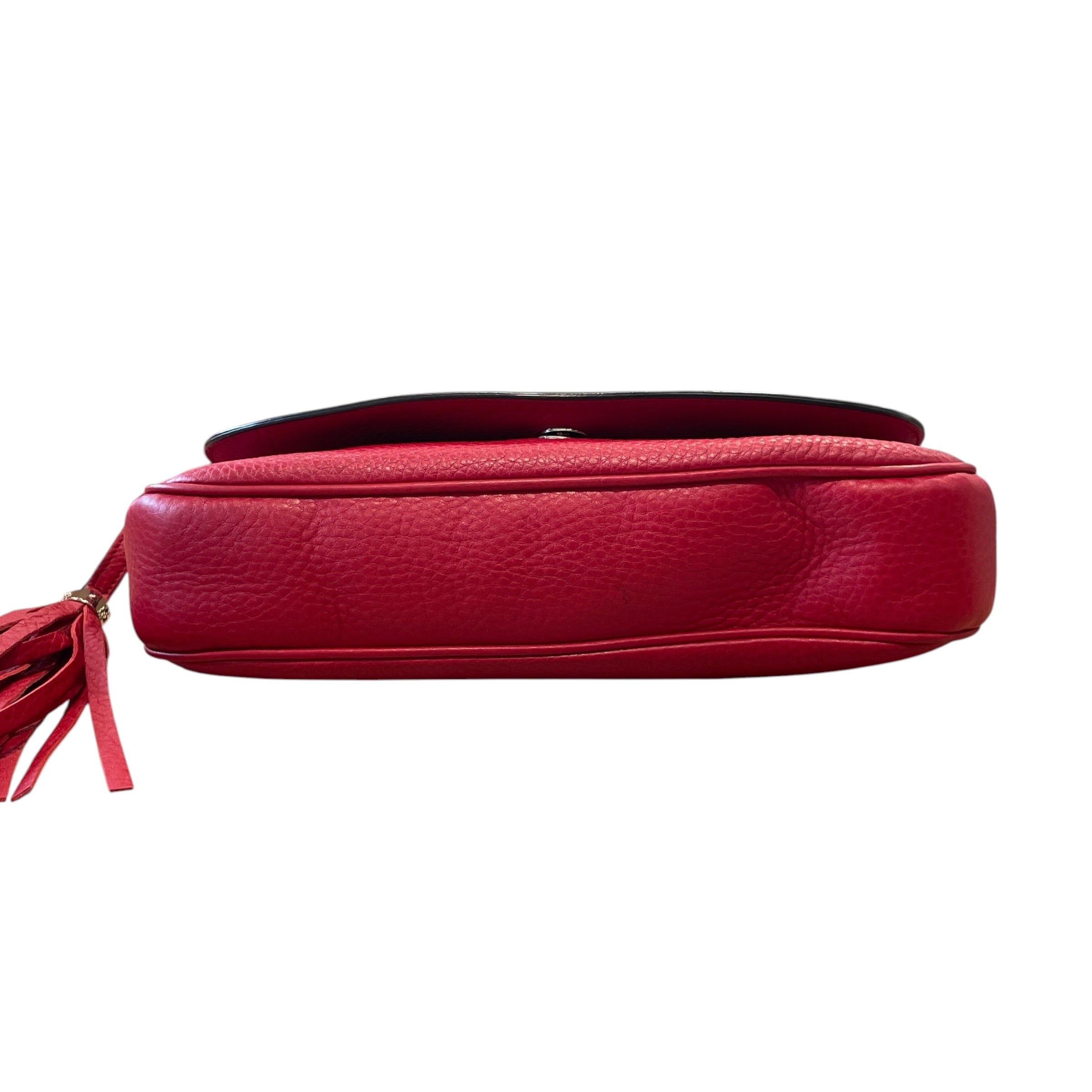 GUCCI/Bag/Leather/RED/soho interlocking G shoulder view 3