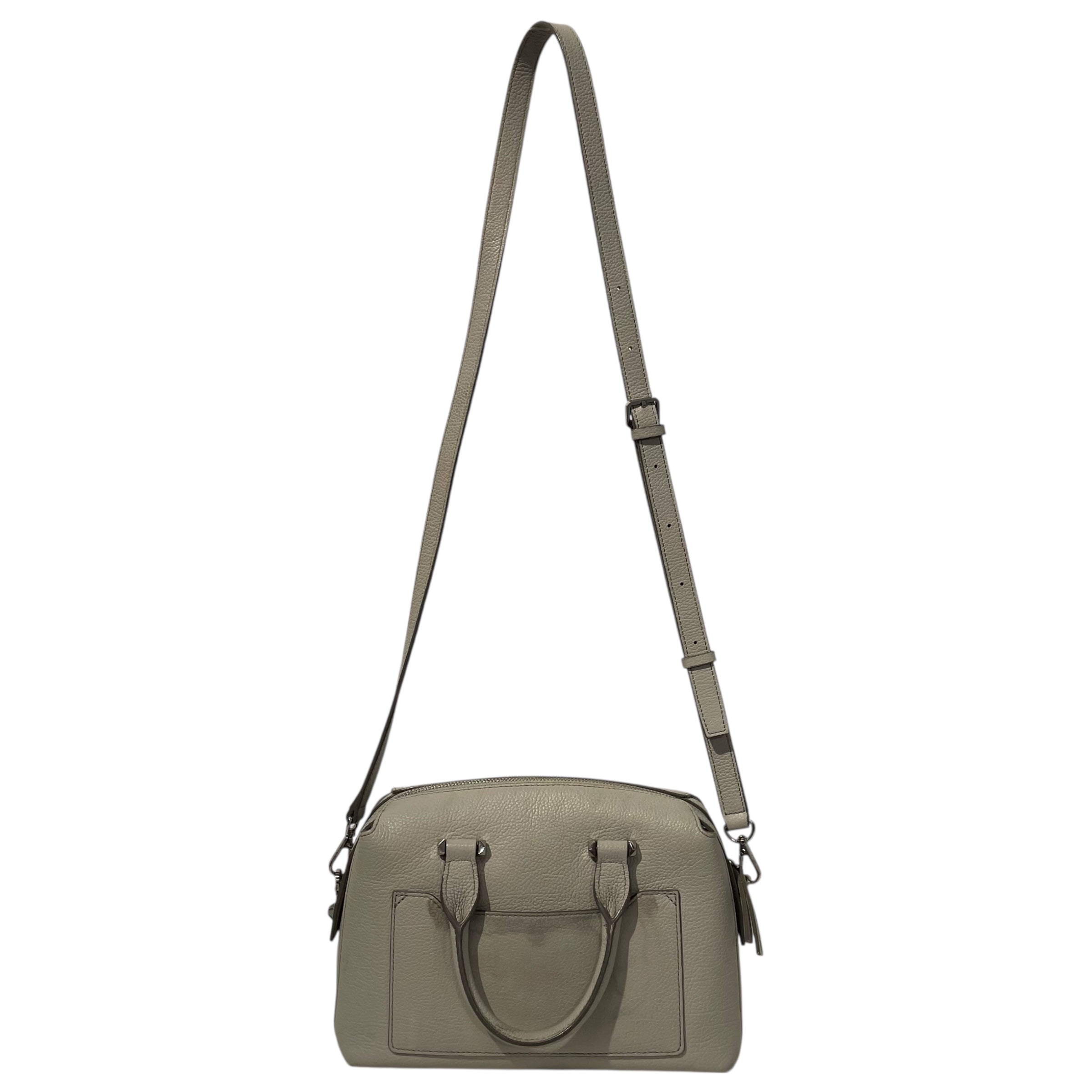 MCM/Cross Body Bag/Leather/GRY/Grained Leather Handle view 7