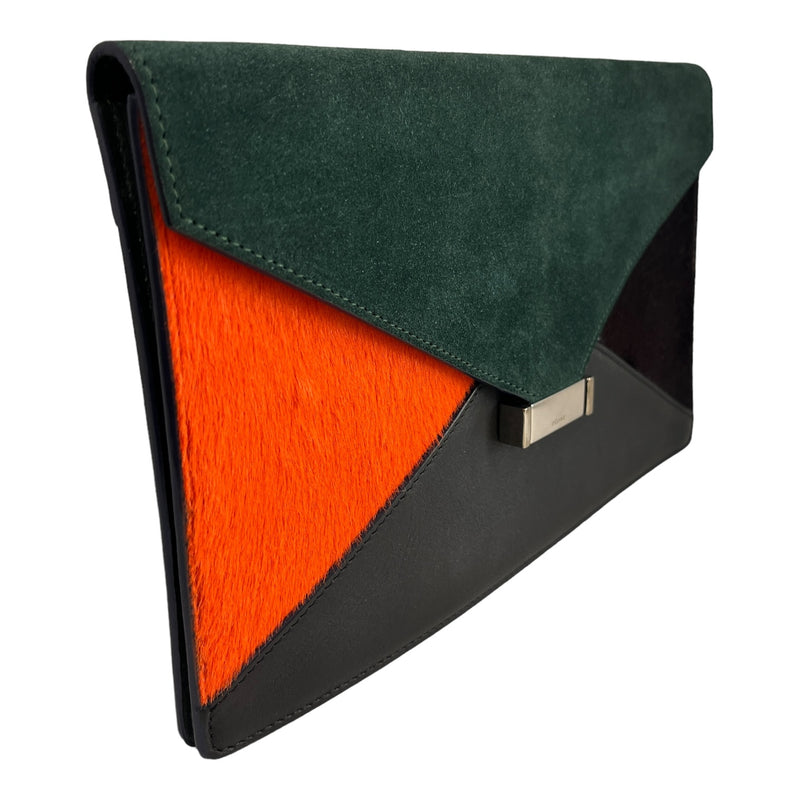 CELINE/Clutch Bag/Leather/MLT/suede pony hair