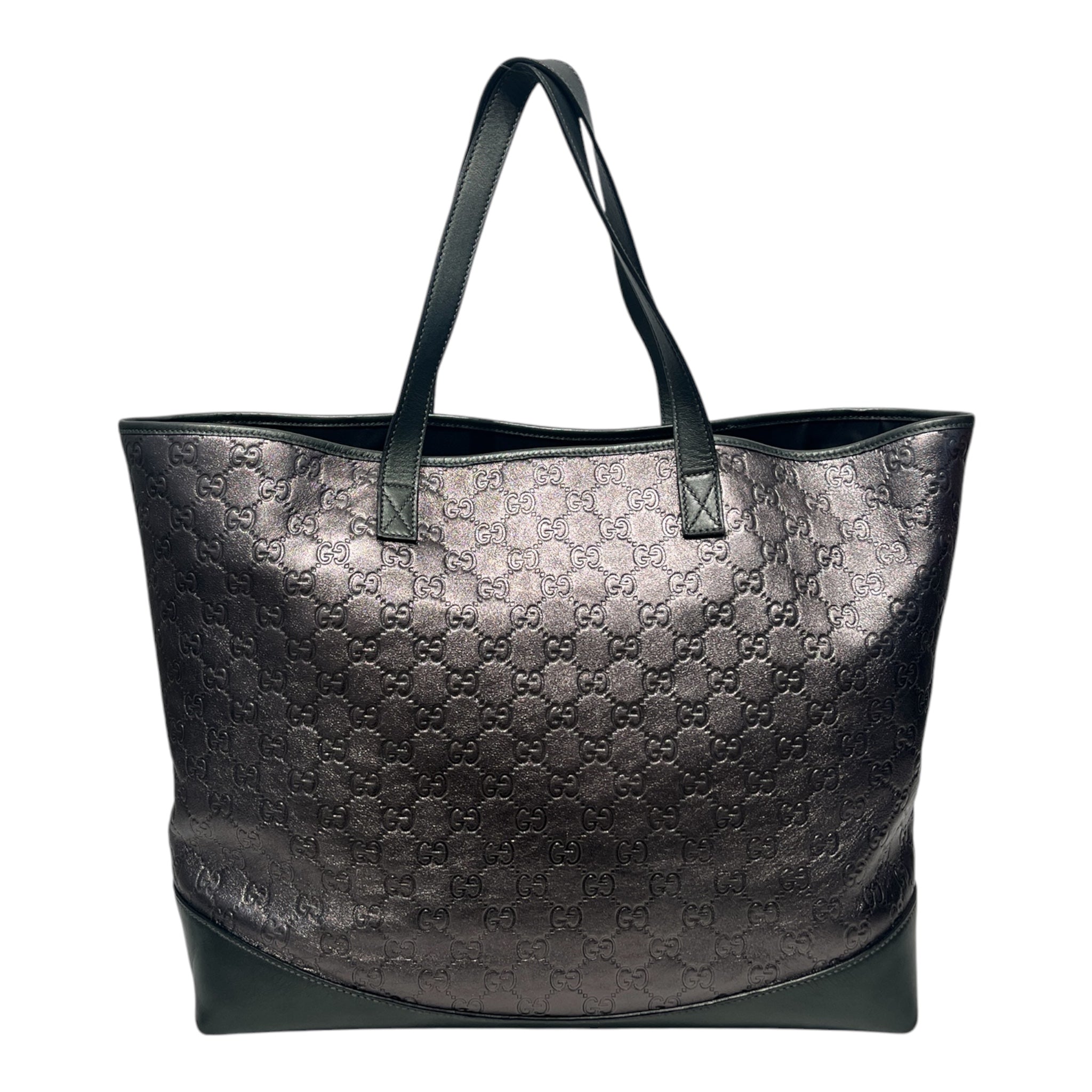 GUCCI/Tote Bag/Monogram/Leather/SLV/GUCCI SILV METALIC TOTE view 2