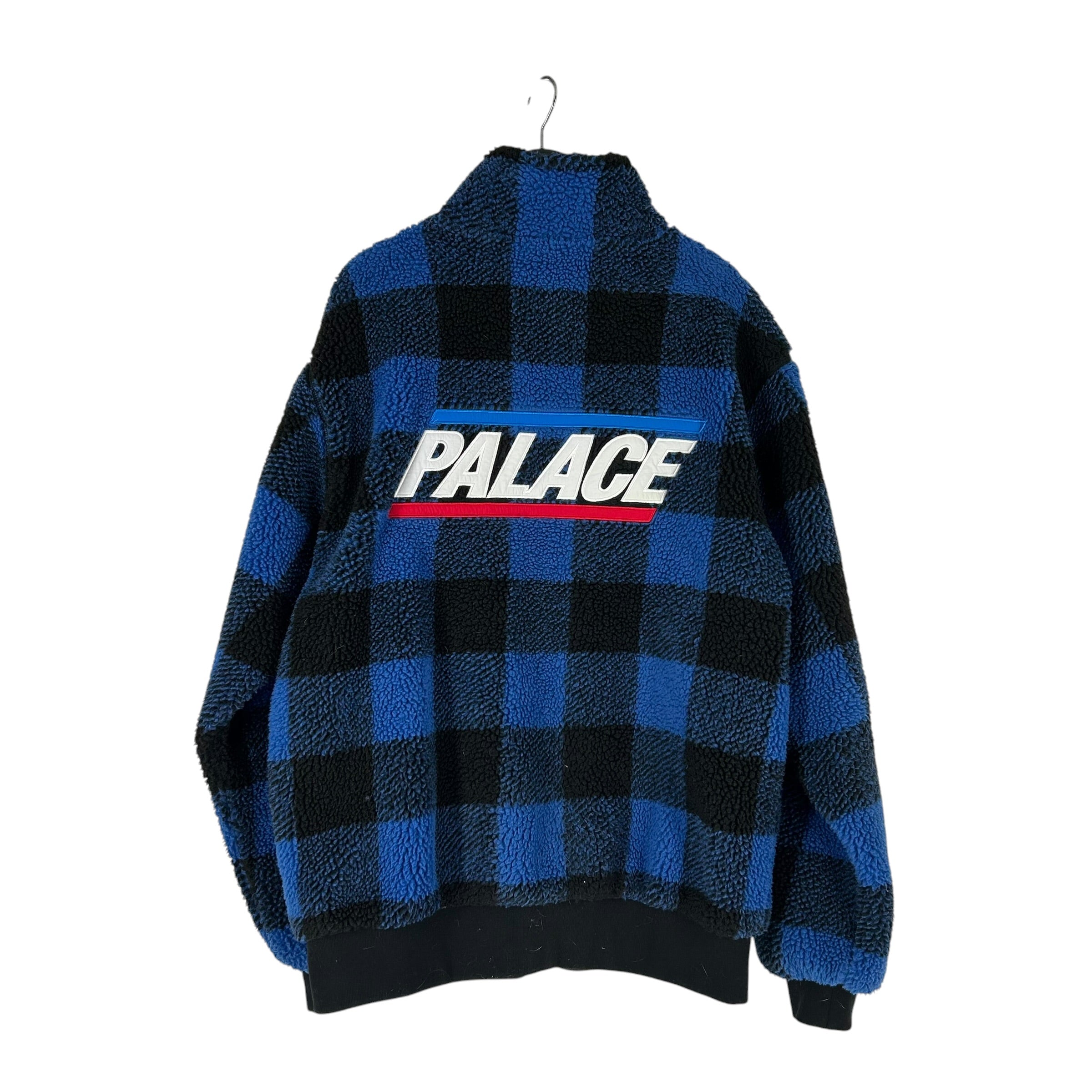 PALACE/Fleece Jkt/M/Cotton/BLU/Hombre Check/BLUE AND BLACK CHECKER view 2