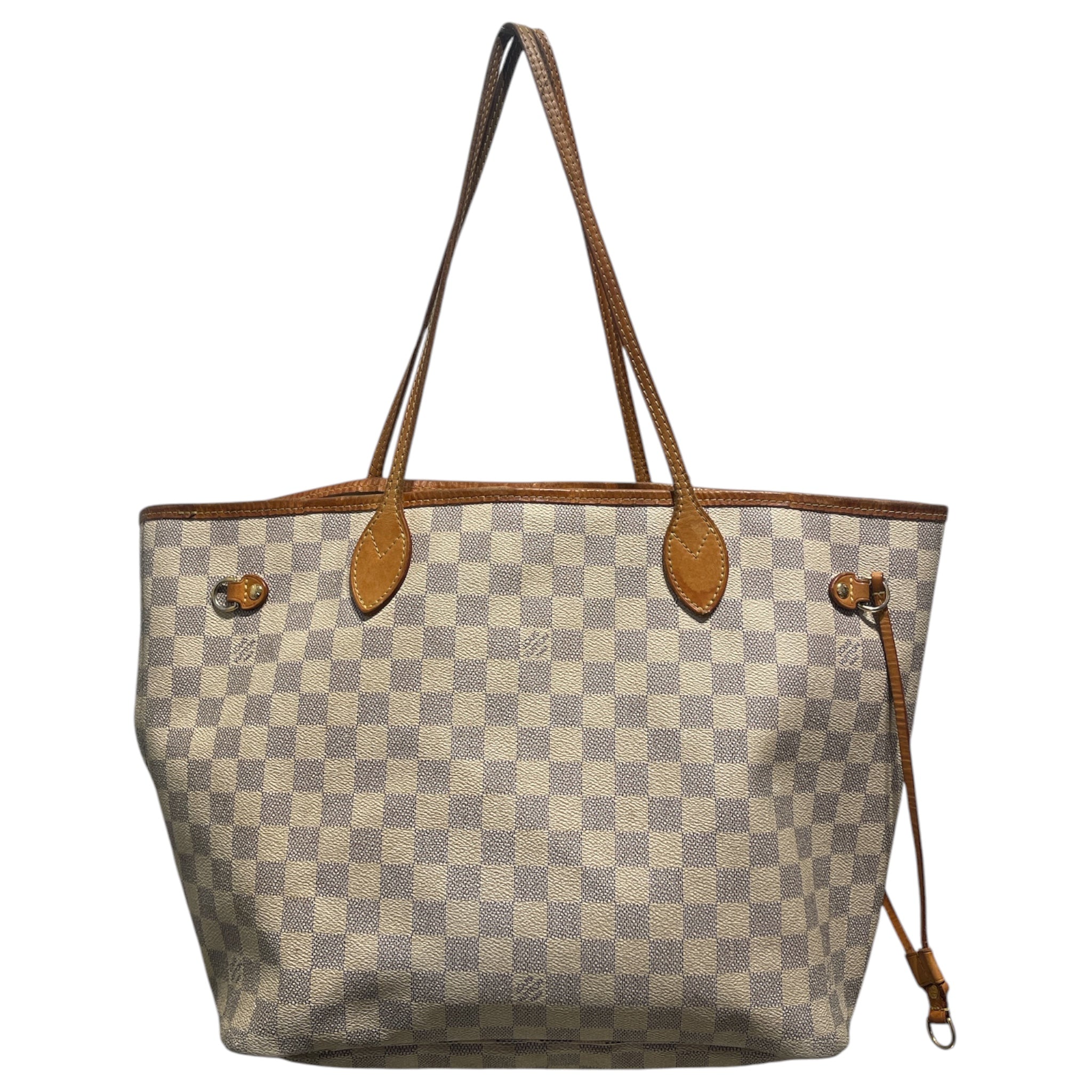 LOUIS VUITTON/Tote Bag/Monogram/Leather/WHT/DAMIER AZURE NEVERFULL PM view 2