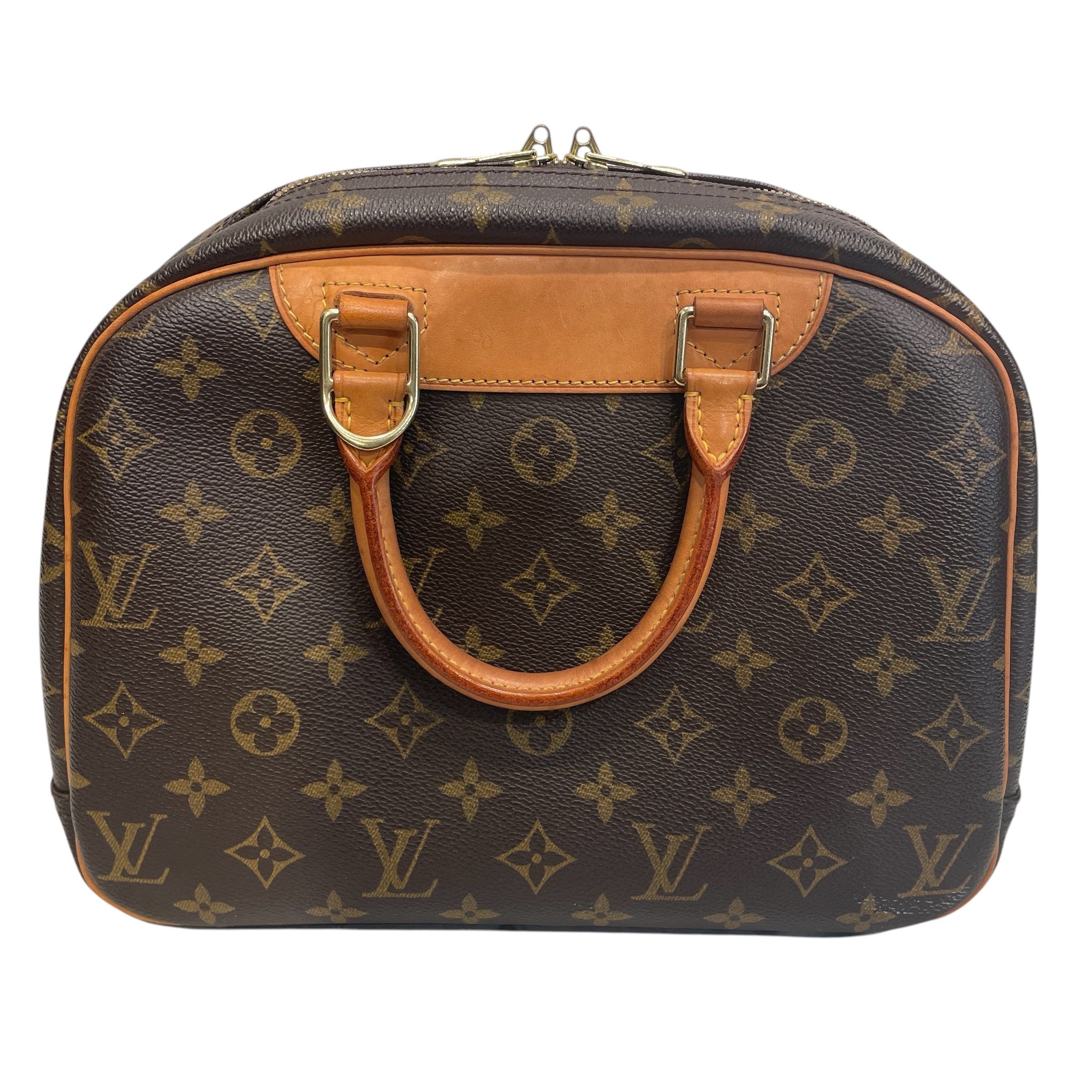 LOUIS VUITTON/Hand Bag/Monogram/Leather/BRW/DEAUVILLE BOWLING BAG view 2