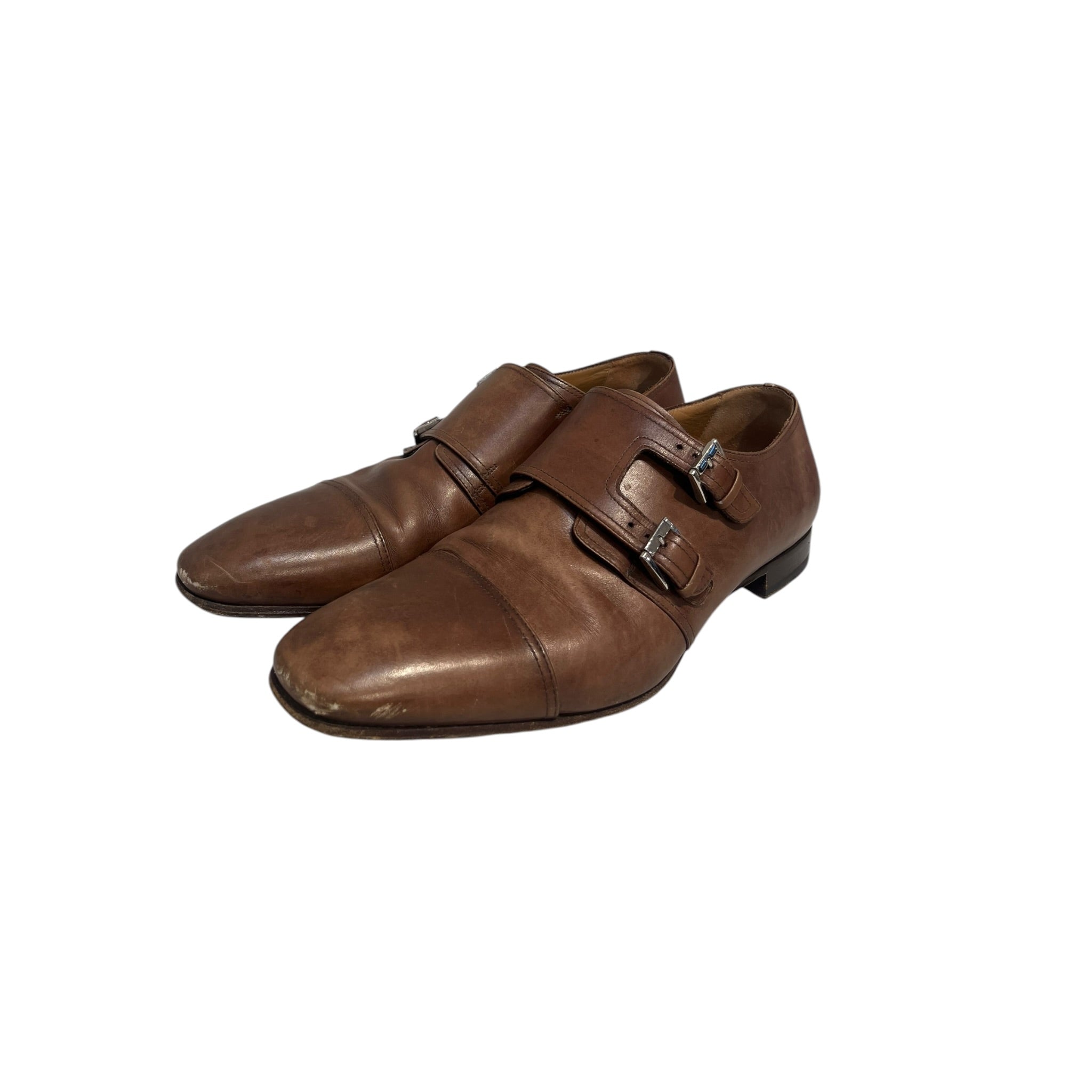 Christian Louboutin/Dress Shoes/EU 44/Leather/BRW/LOUB MONK STRAP LOAFER view 5