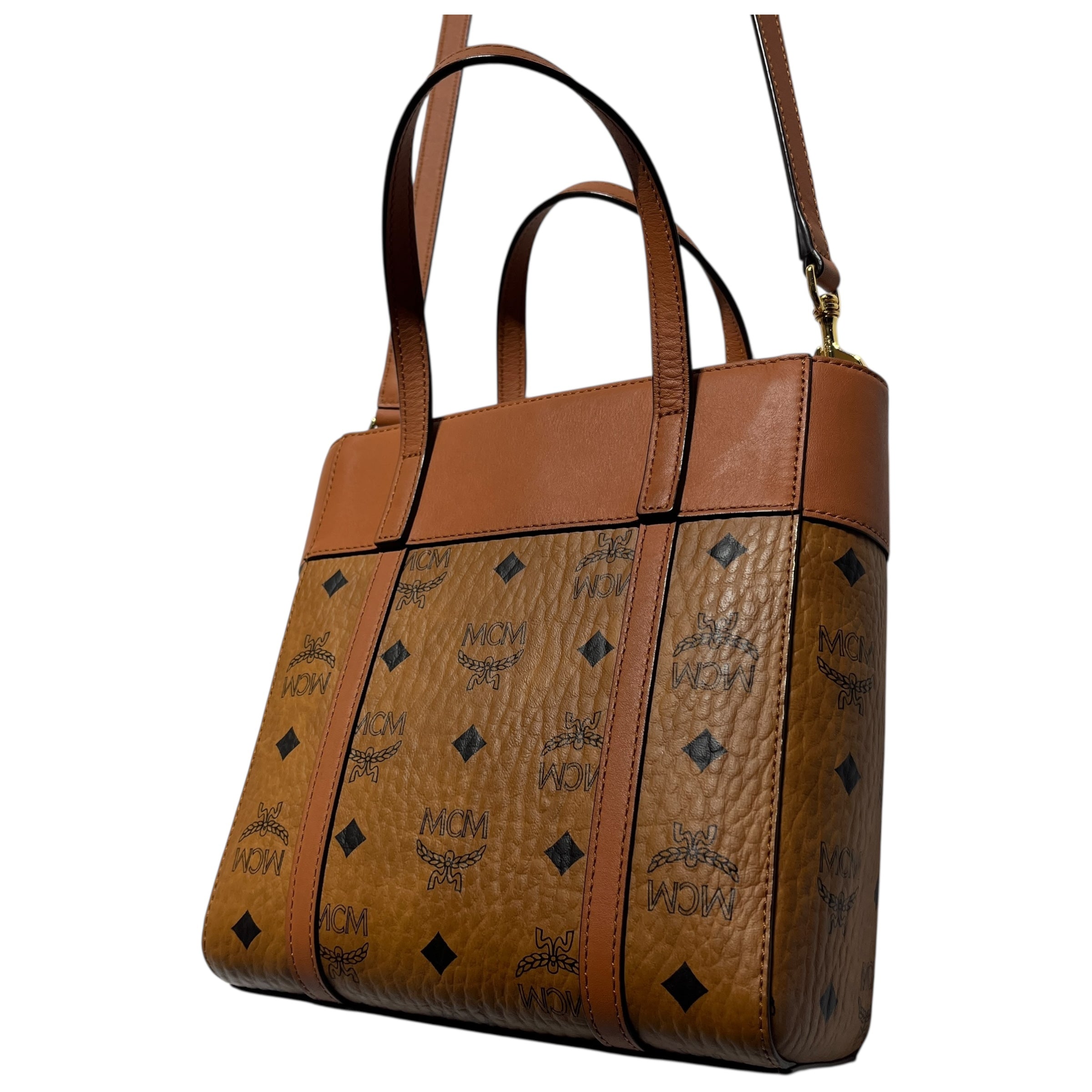 MCM/Tote Bag/Monogram/Leather/CML/Mini Shopper Tote w/ Strap view 4