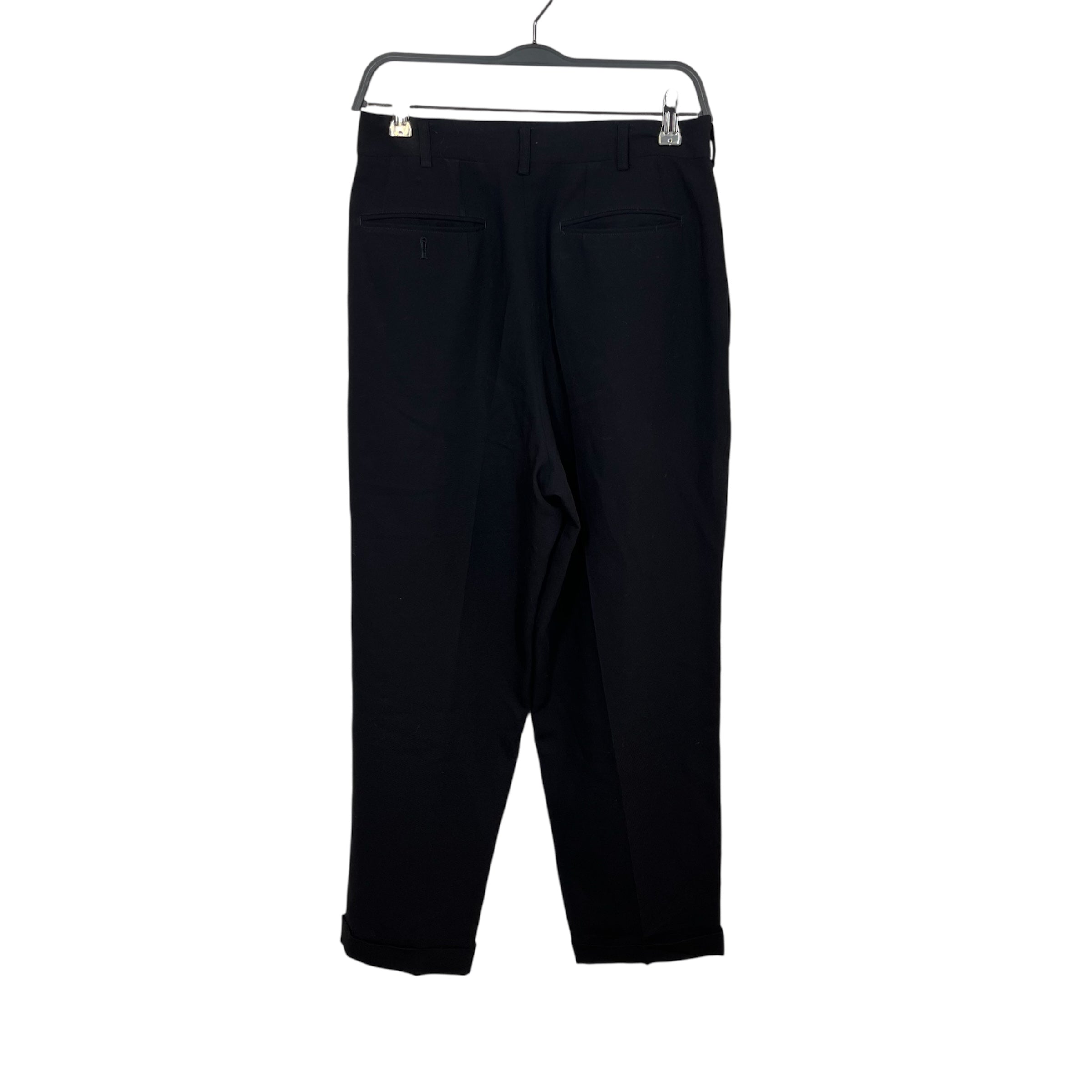 COMME des GARCONS HOMME/Straight Pants/S/Cotton/BLK/pleated view 2