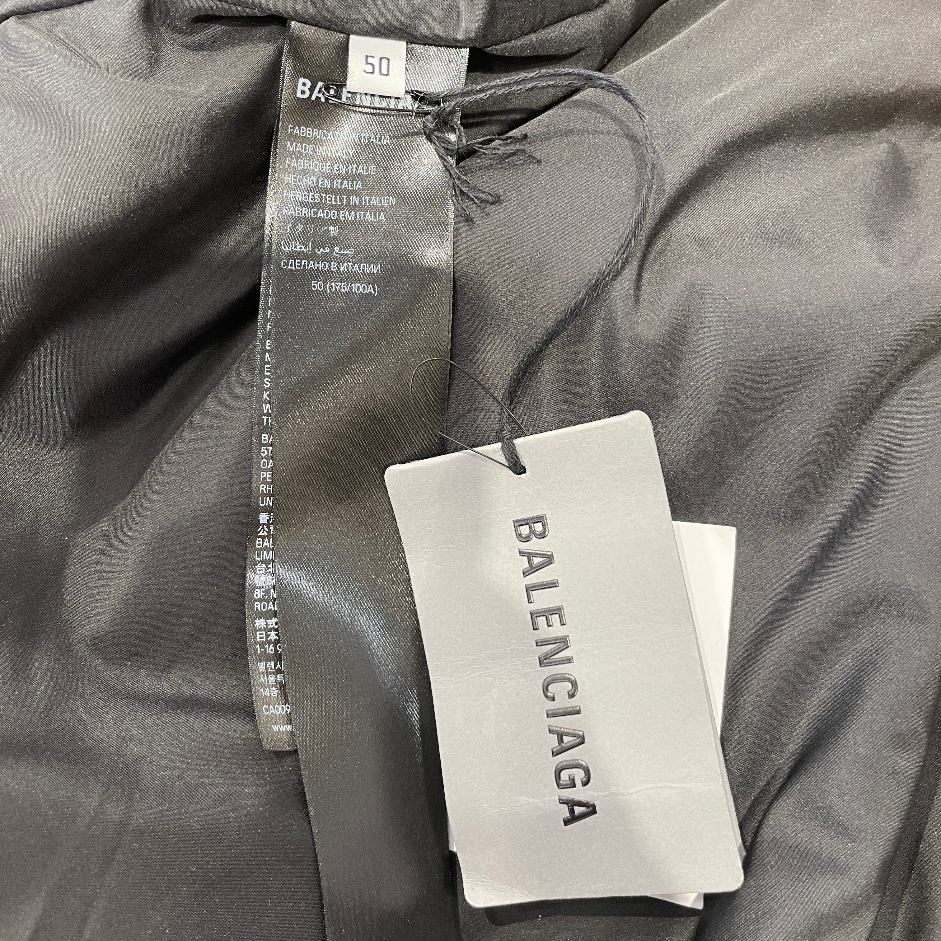 BALENCIAGA/Baseball Jkt/50/Polyester/BLK/VARSITY BOMBER view 3
