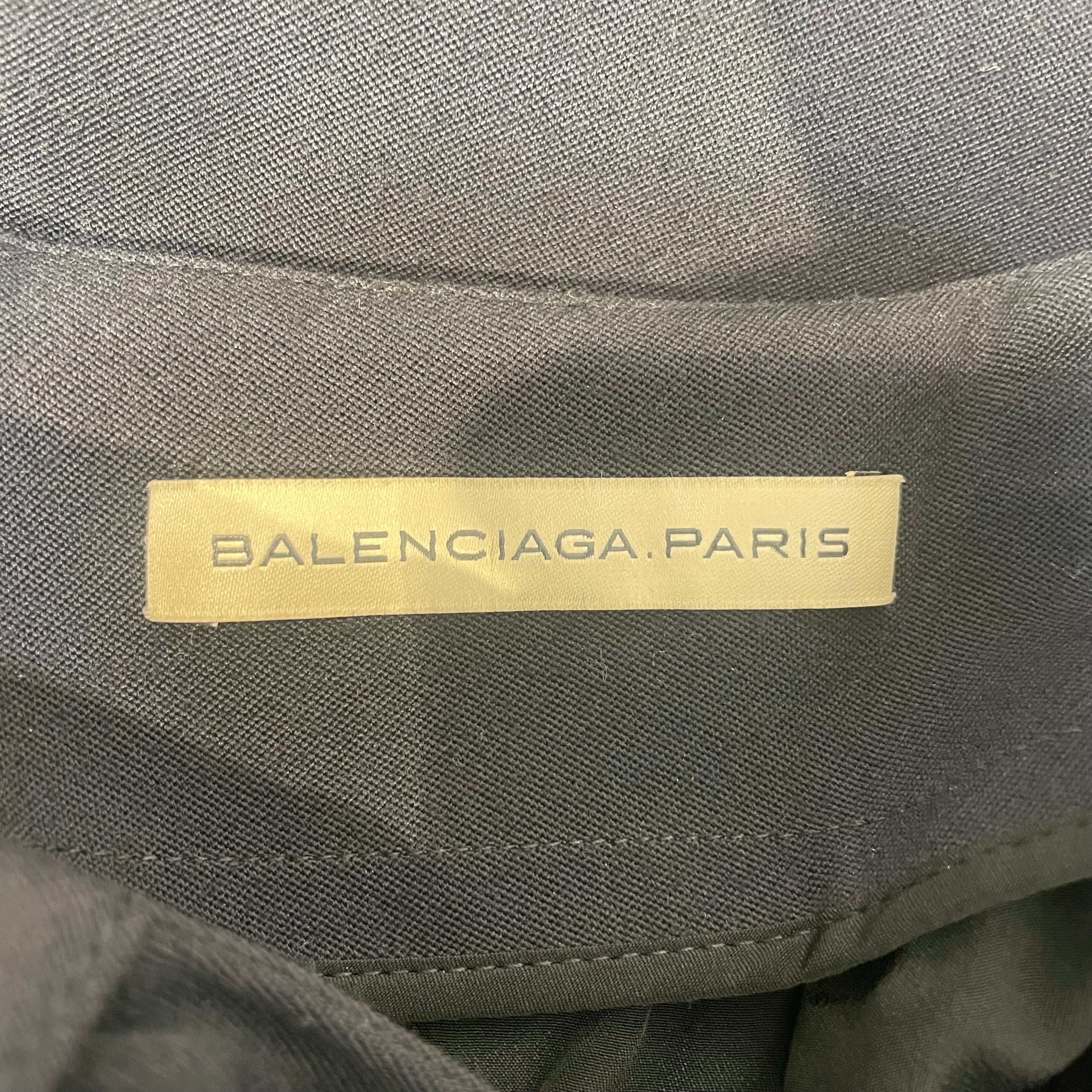 BALENCIAGA/Skirt/40/Cotton/NVY/ruched 2012 skirt view 3