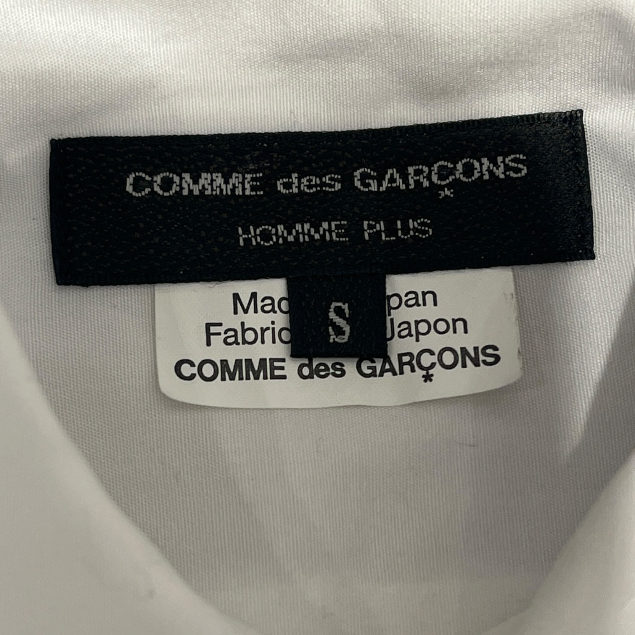 COMME des GARCONS HOMME PLUS/LS Shirt/S/Cotton/WHT/DISTRESSED view 3