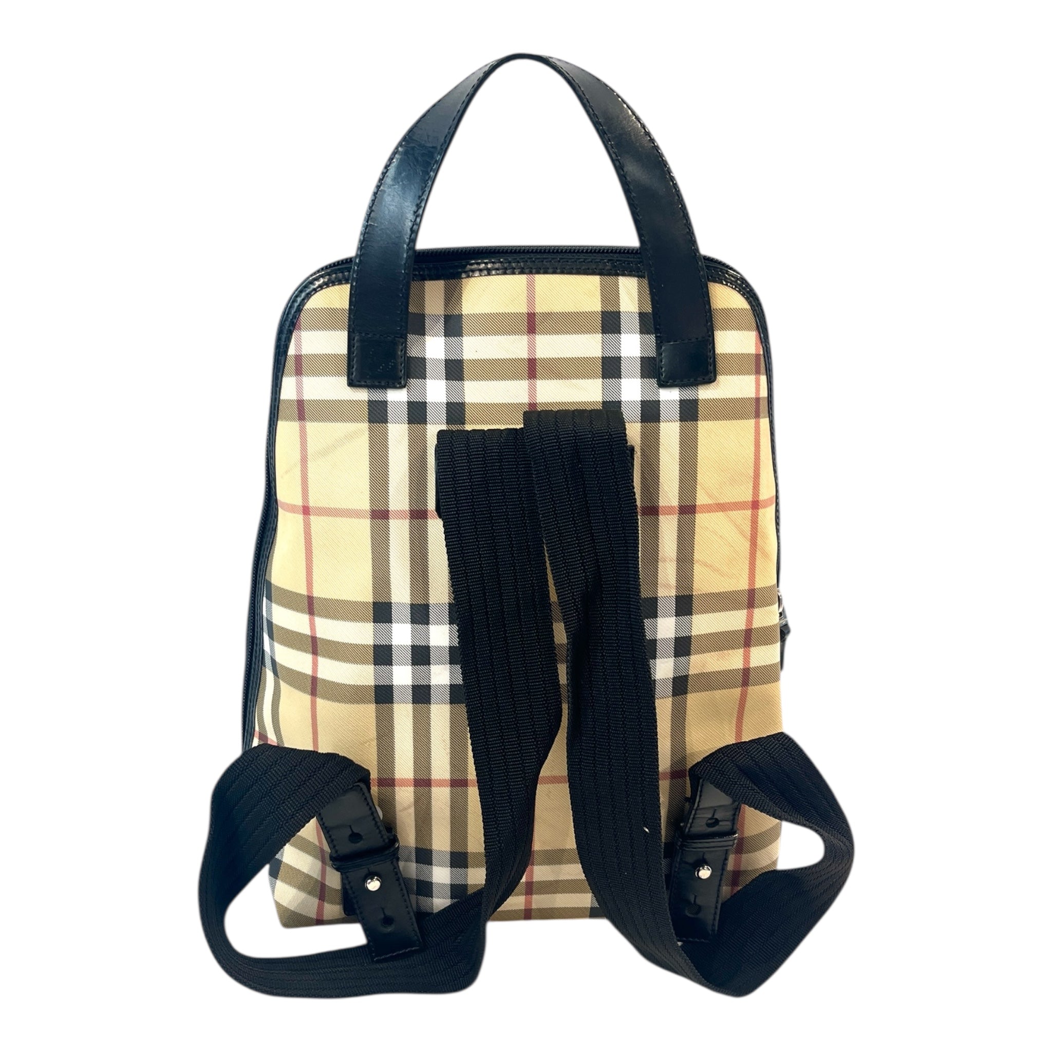 BURBERRY LONDON/Backpack/Plaid/Nylon/BEG/Nova Check view 2