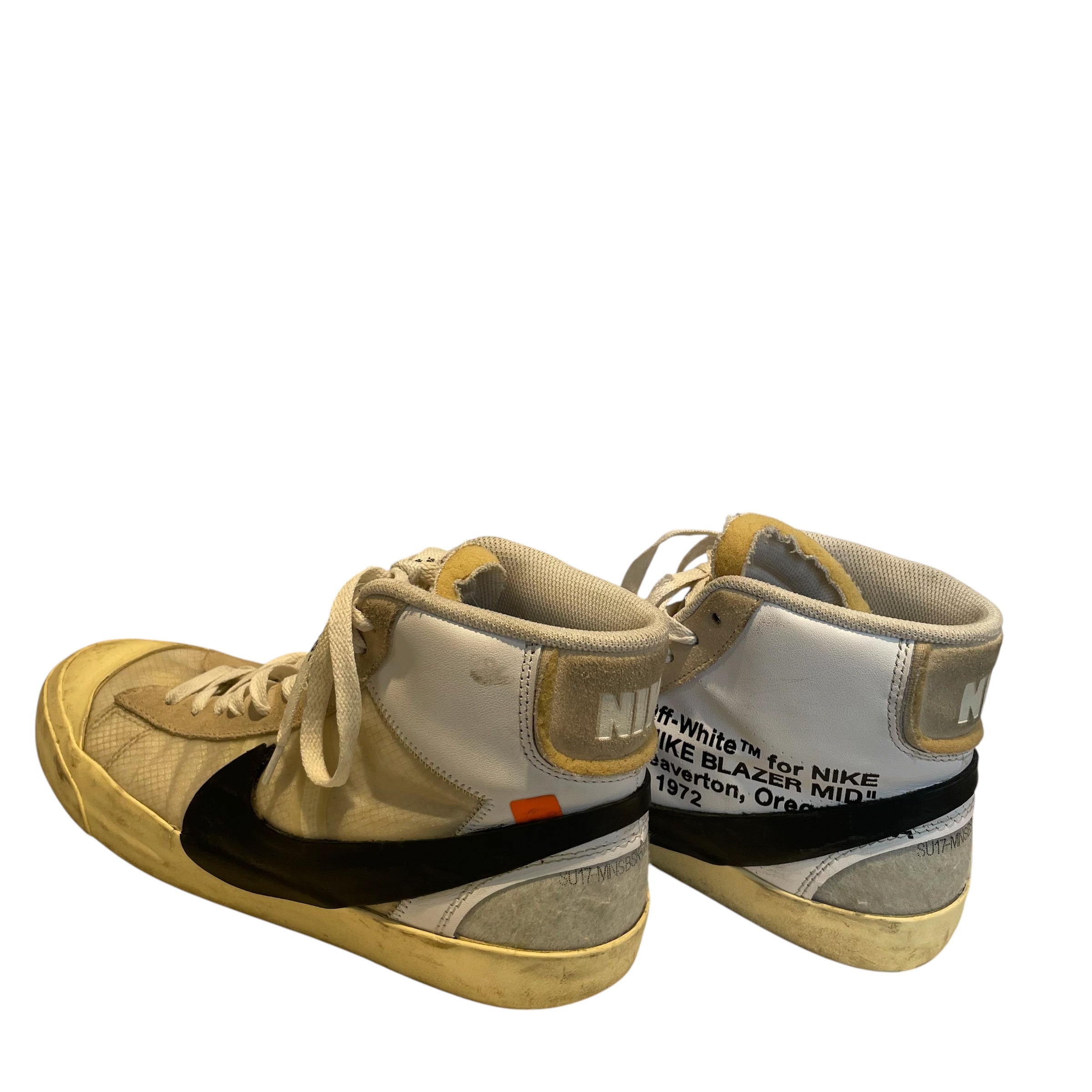 NIKE/OFF-WHITE/Hi-Sneakers/US 9/Leather/BEG/"NIKE BLAZER MID" CREAM view 2