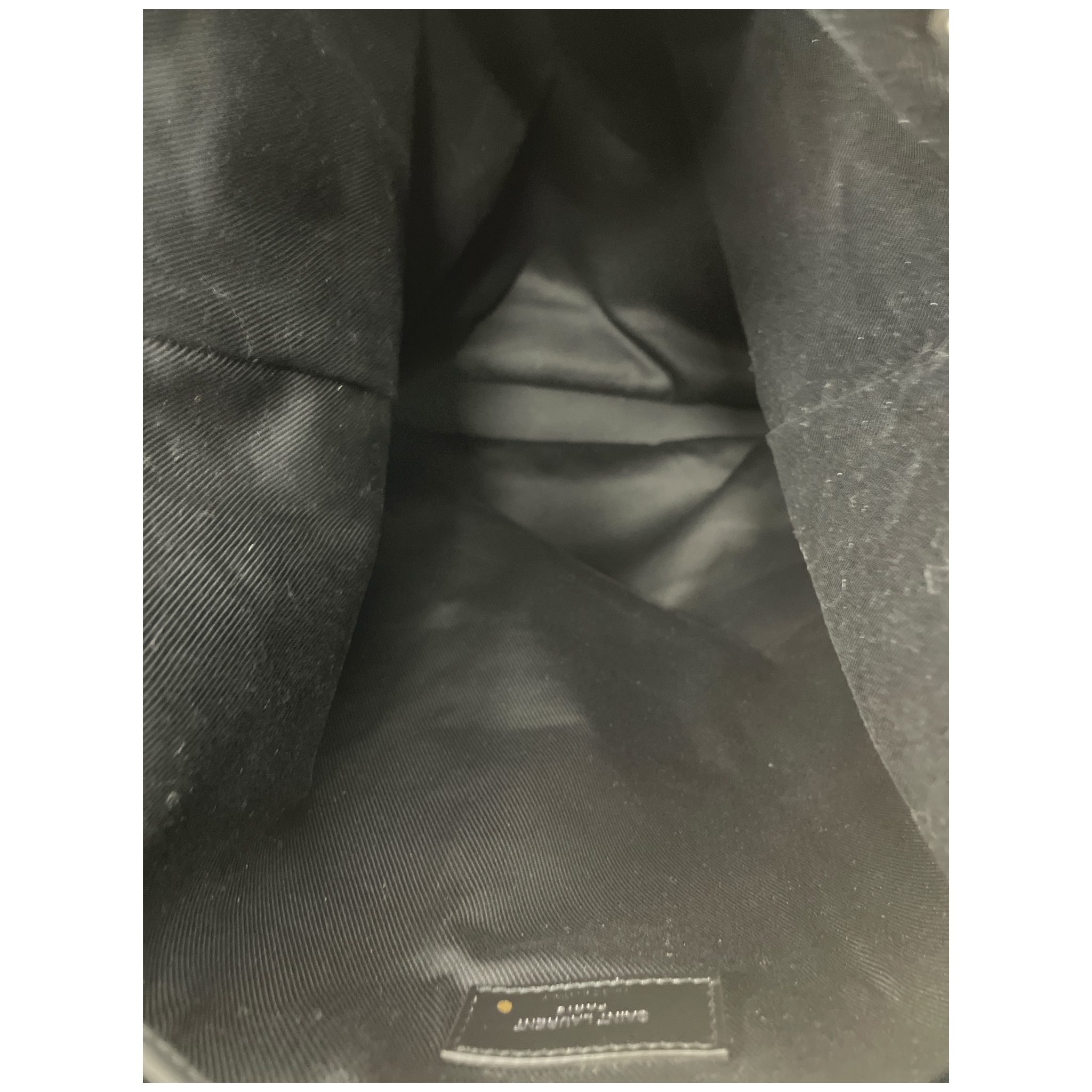 SAINT LAURENT/Pouch/All Over Print/Suede/BLK/MONOGRAM BUCKET BAG view 4